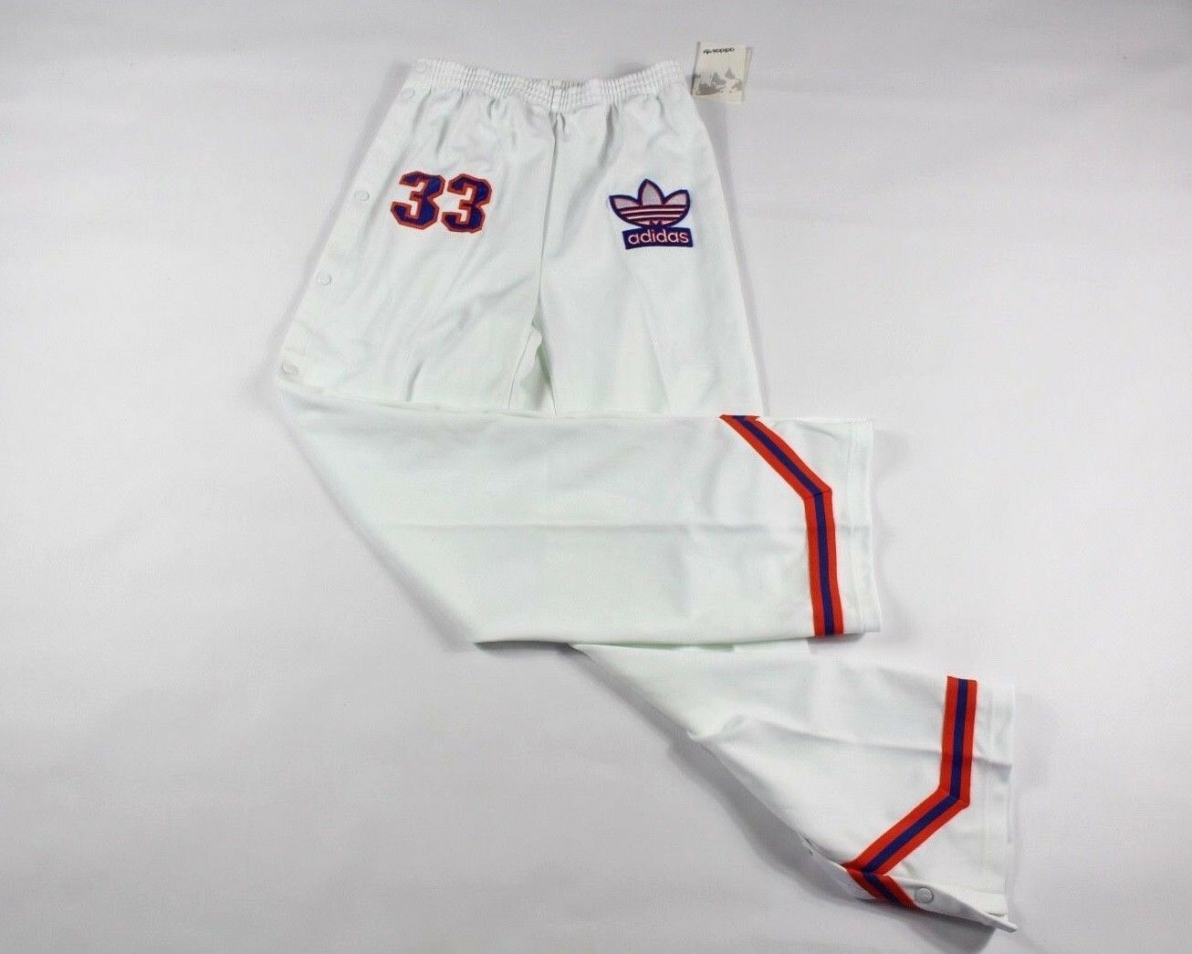 Adidas New Vintage 80s Adidas Mens Large Patrick Ewing New York Knicks Tearaway Pants Size US 34 / EU 50 - 1 Preview