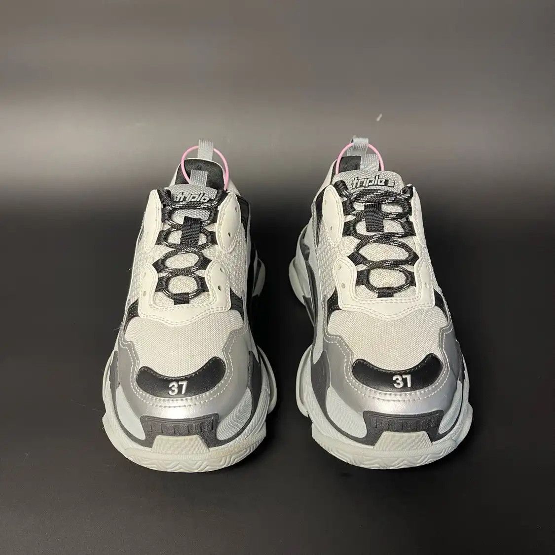 Balenciaga BALENCIAGA silver leather Women's casual sneakers 37 Size US 7 / IT 37 - 10 Thumbnail