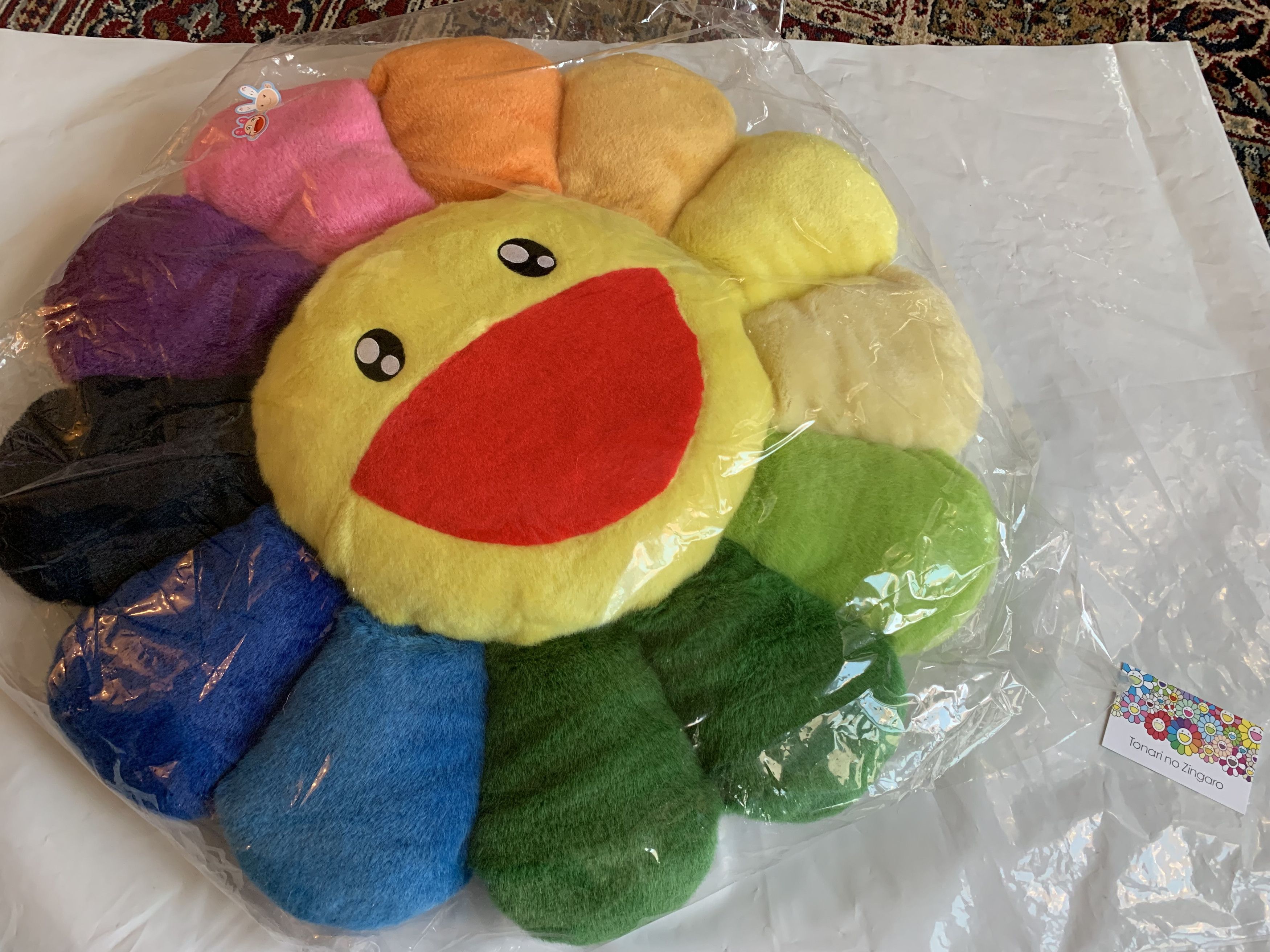 Takashi Murakami KAIKAI KIKI FLOWER CUSHION 60CM Rainbow Pillow Grailed