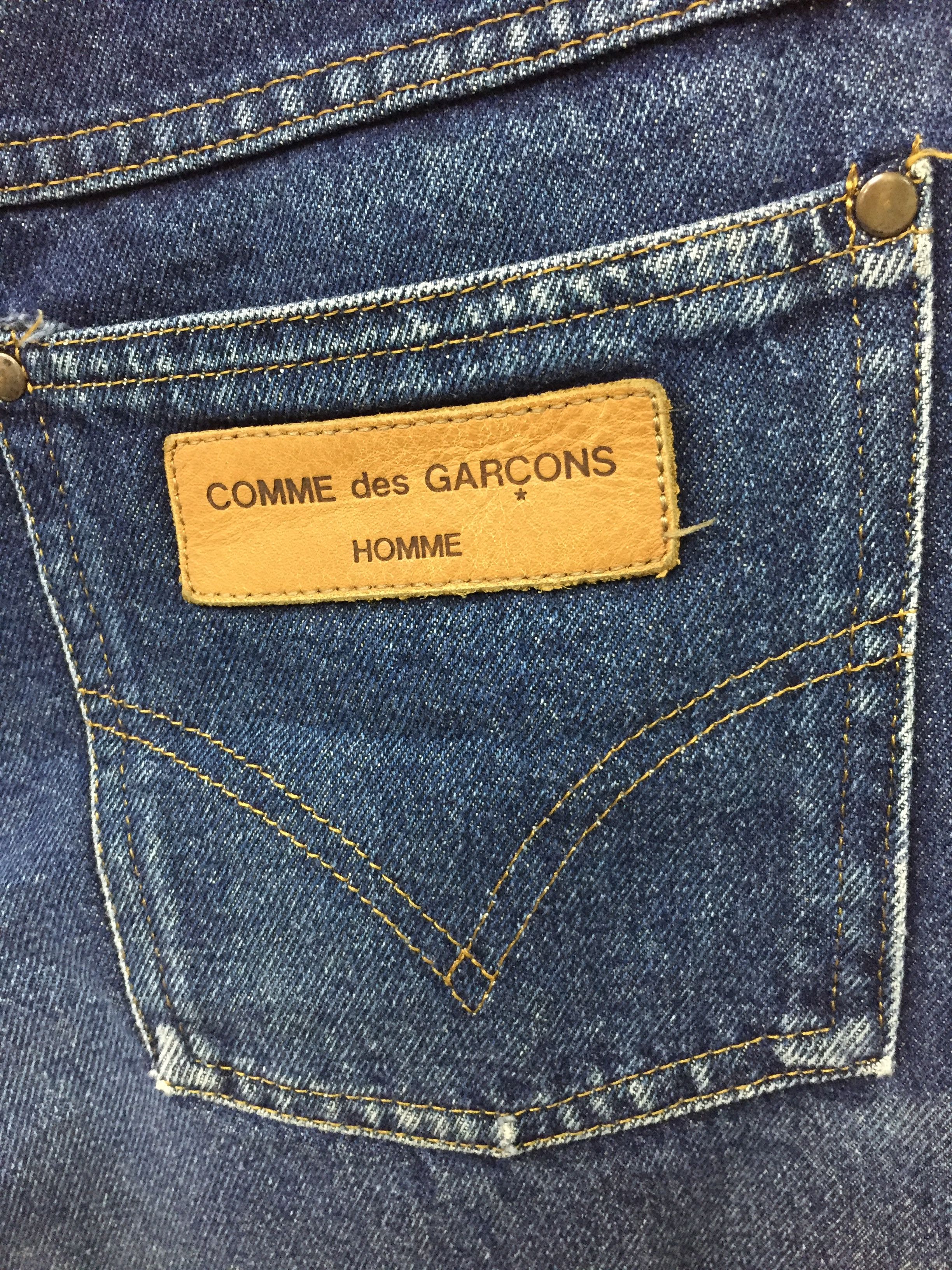 Comme des Garcons Homme AD1989 Comme Des Garcons Homme leather patch Logo denim Size US 32 / EU 48 - 4 Thumbnail