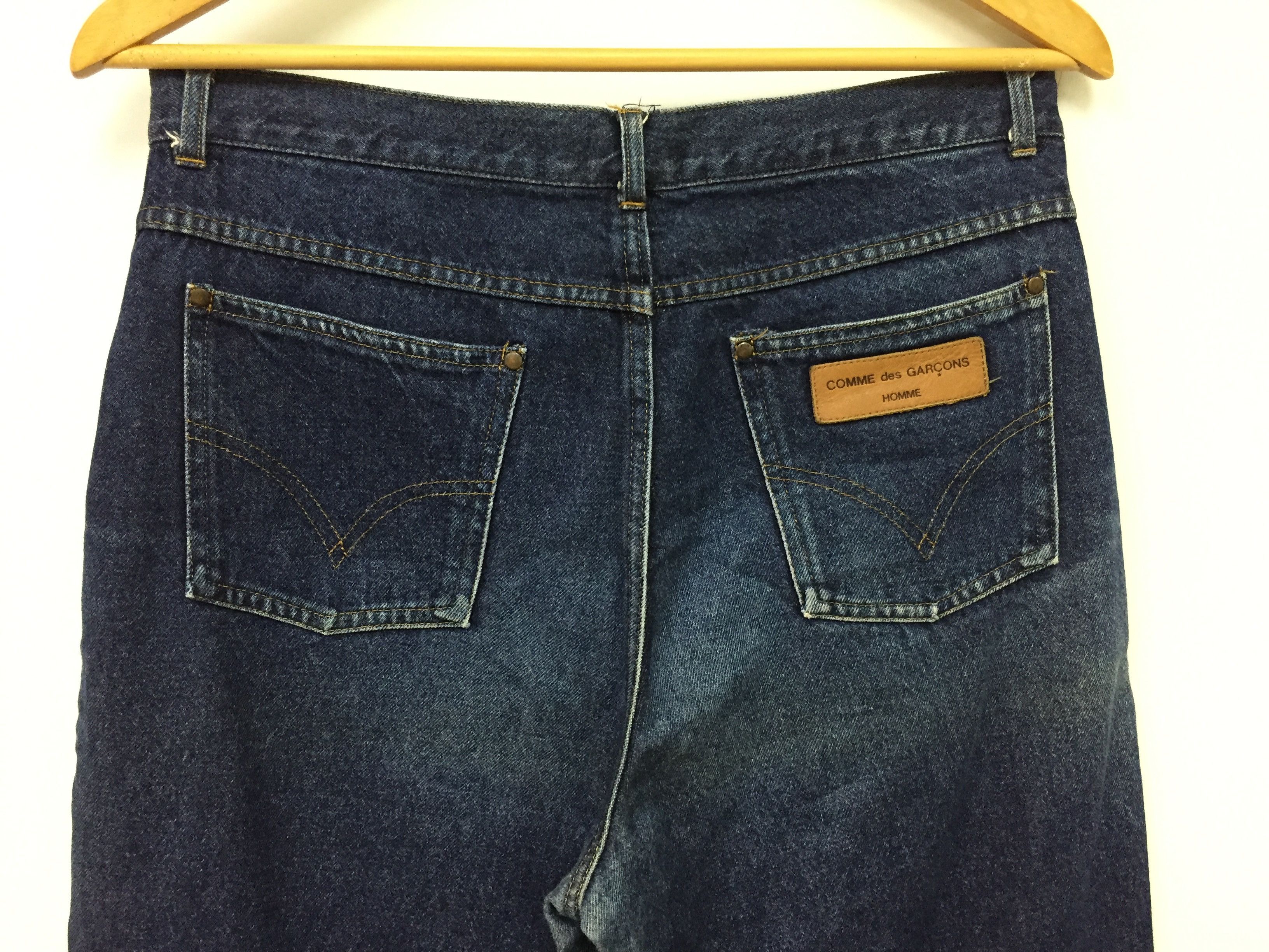 Comme des Garcons Homme AD1989 Comme Des Garcons Homme leather patch Logo denim Size US 32 / EU 48 - 3 Thumbnail