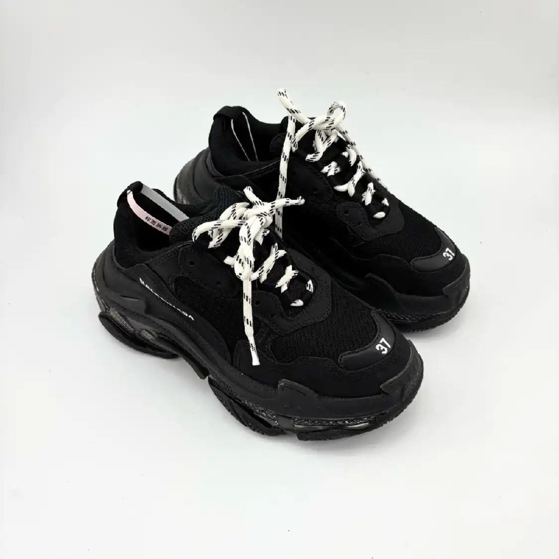 Balenciaga BALENCIAGA black leather Women's casual sneakers 37 Size US 7 / IT 37 - 2 Thumbnail