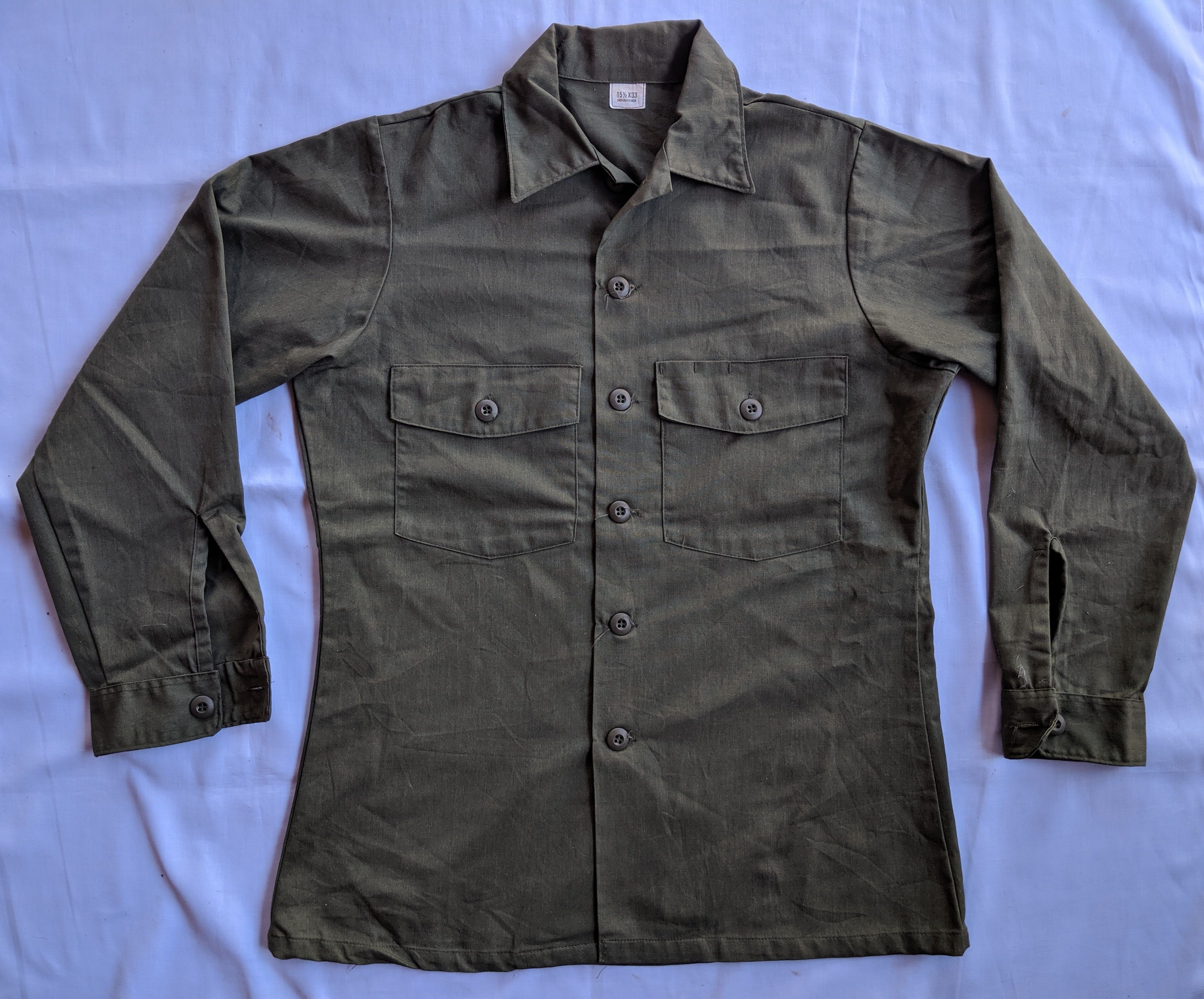 Vintage Vintage 80s Army jacket utility double pocket nos condition Size US M / EU 48-50 / 2 - 3 Thumbnail