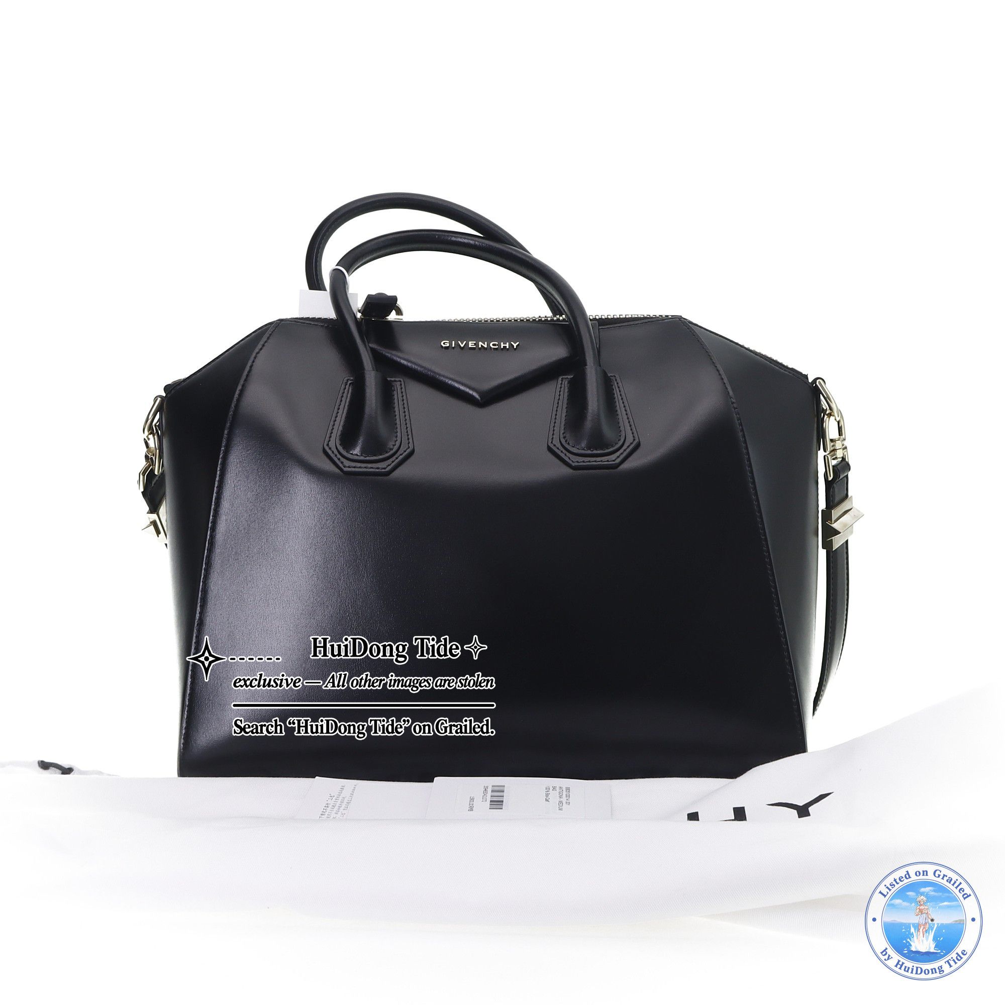 Givenchy Givenchy Antigona Black Leather Handbag Size ONE SIZE - 5 Thumbnail