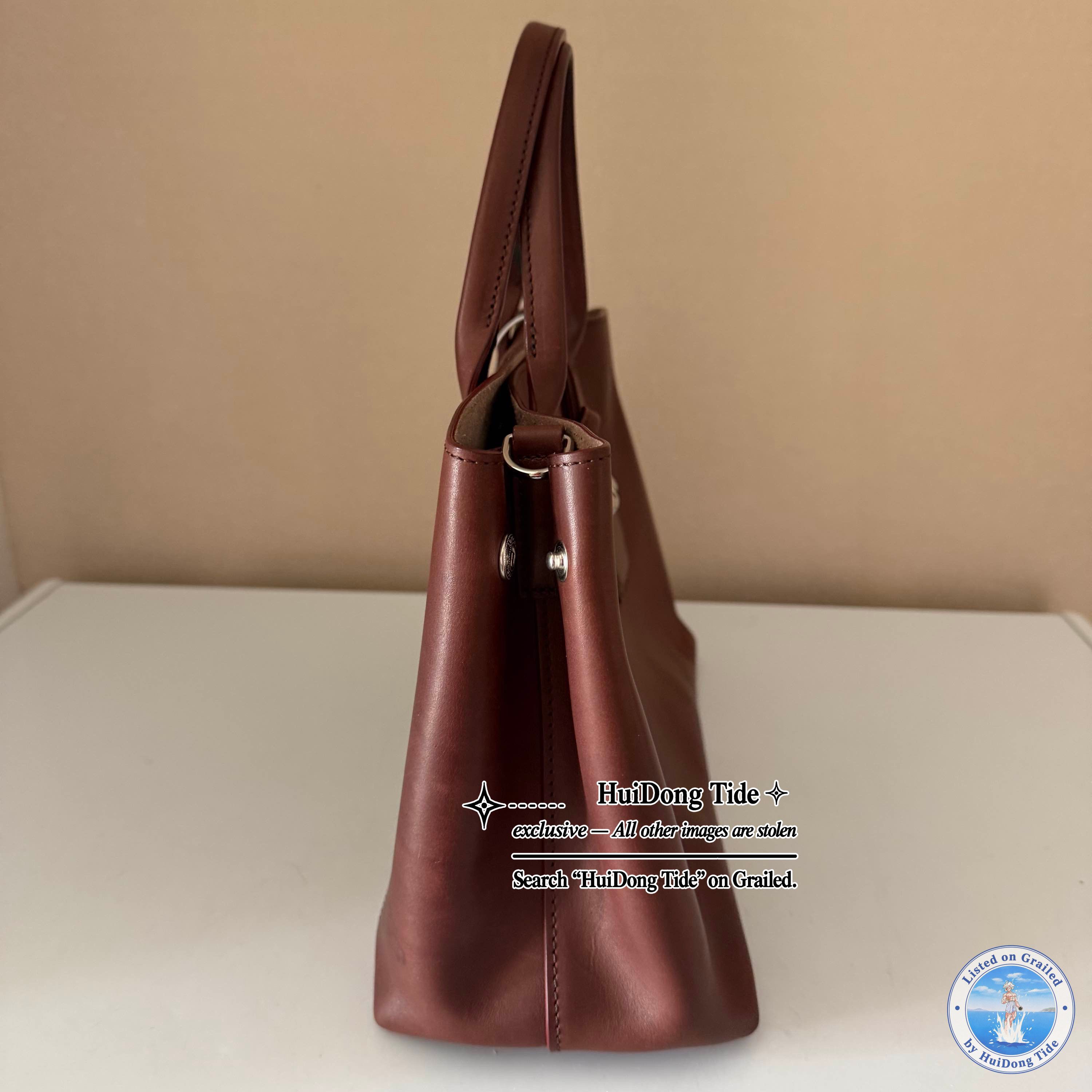 Longchamp Longchamp Le Roseau Leather Tote Bag Red Size ONE SIZE - 13 Thumbnail