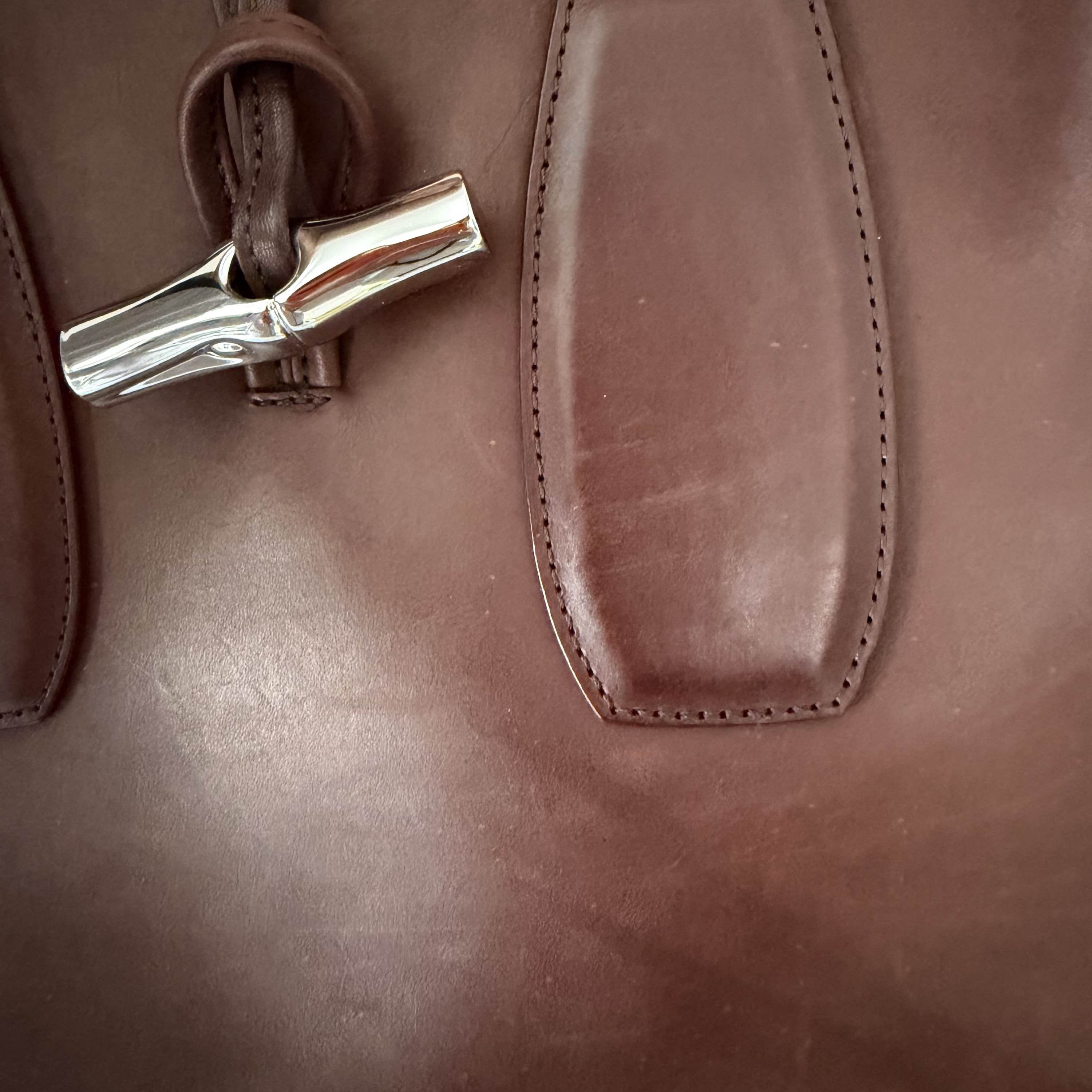Longchamp Longchamp Le Roseau Leather Tote Bag Red Size ONE SIZE - 10 Thumbnail