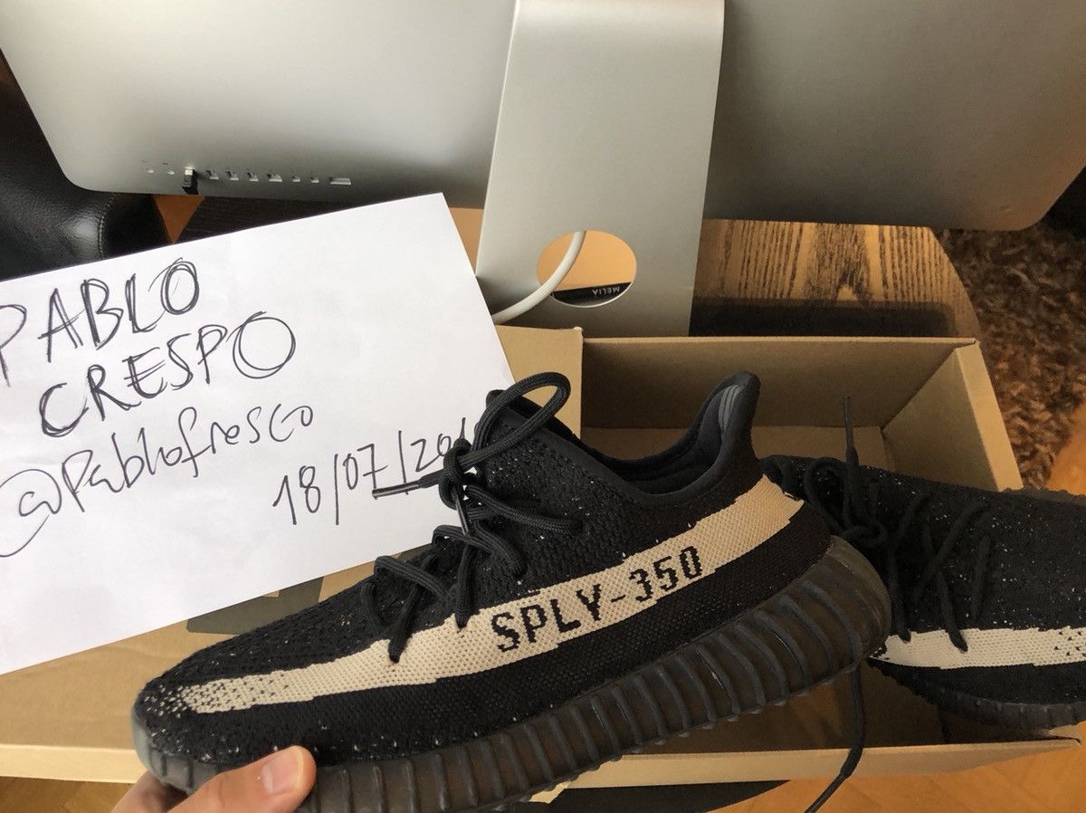 Adidas Yeezy 350 v2 core black white Grailed