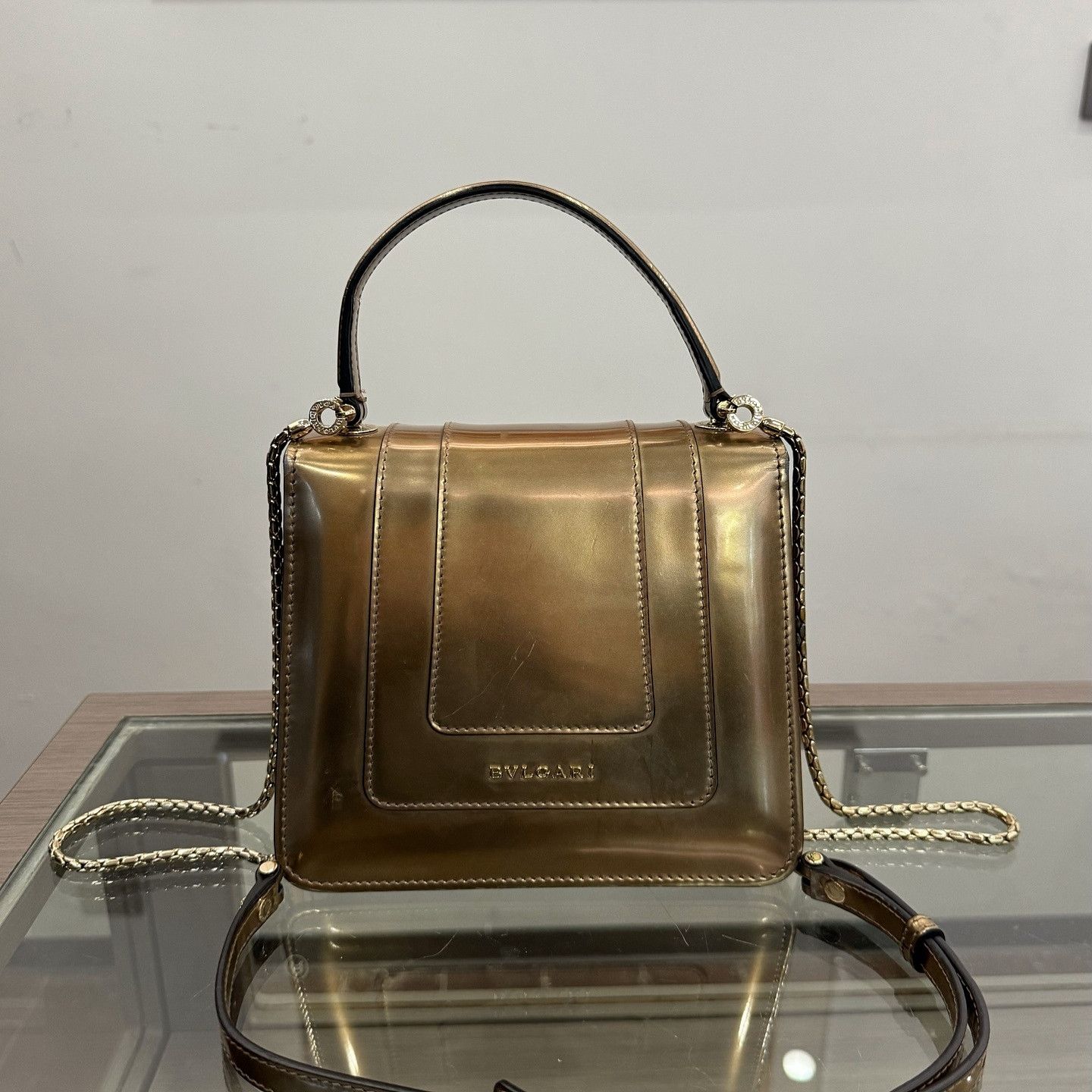 Bvlgari BVLGARI Serpenti Forever Metallic Leather Handle Bag Size ONE SIZE - 2 Thumbnail