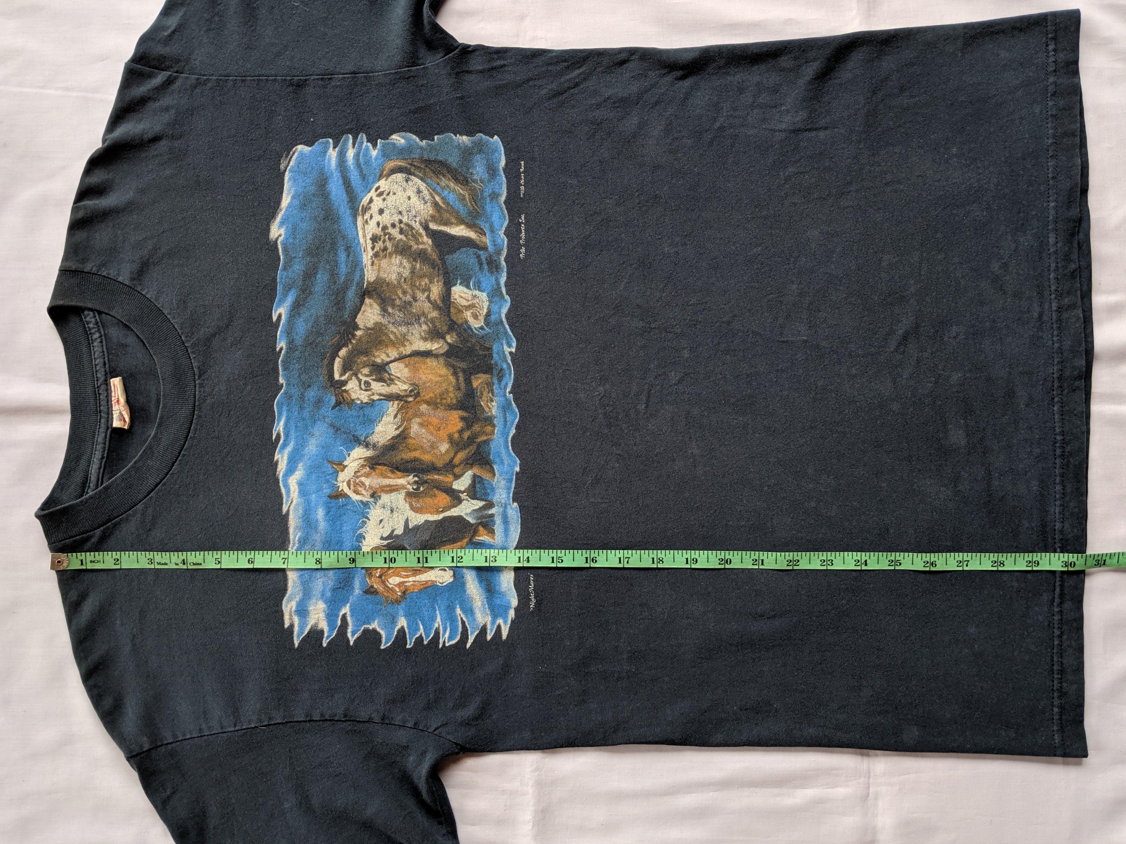 Habitat × Vintage Vintage 90s animal tee/habitat horses art printed Size US L / EU 52-54 / 3 - 5 Thumbnail