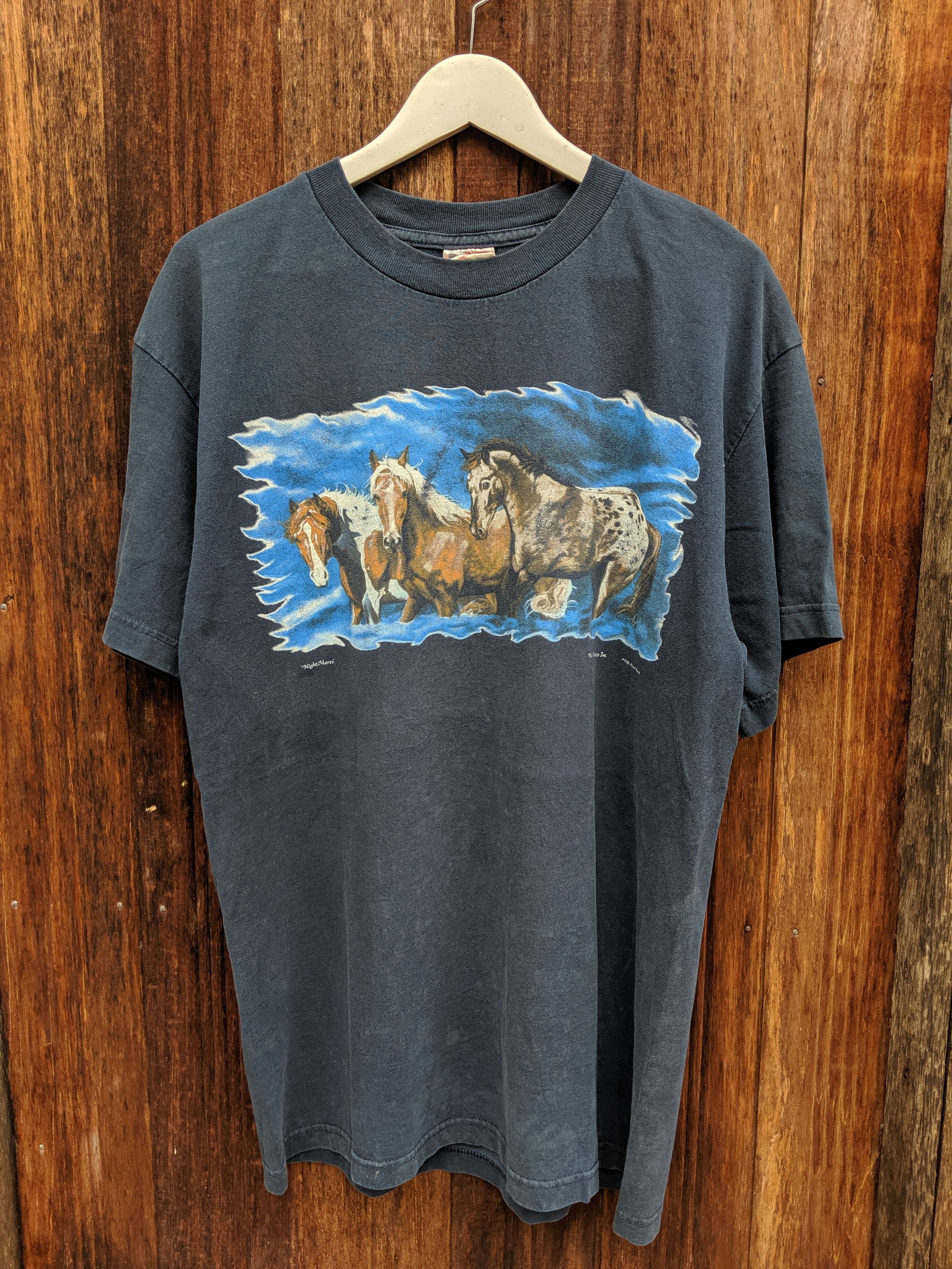 Habitat × Vintage Vintage 90s animal tee/habitat horses art printed Size US L / EU 52-54 / 3 - 1 Thumbnail