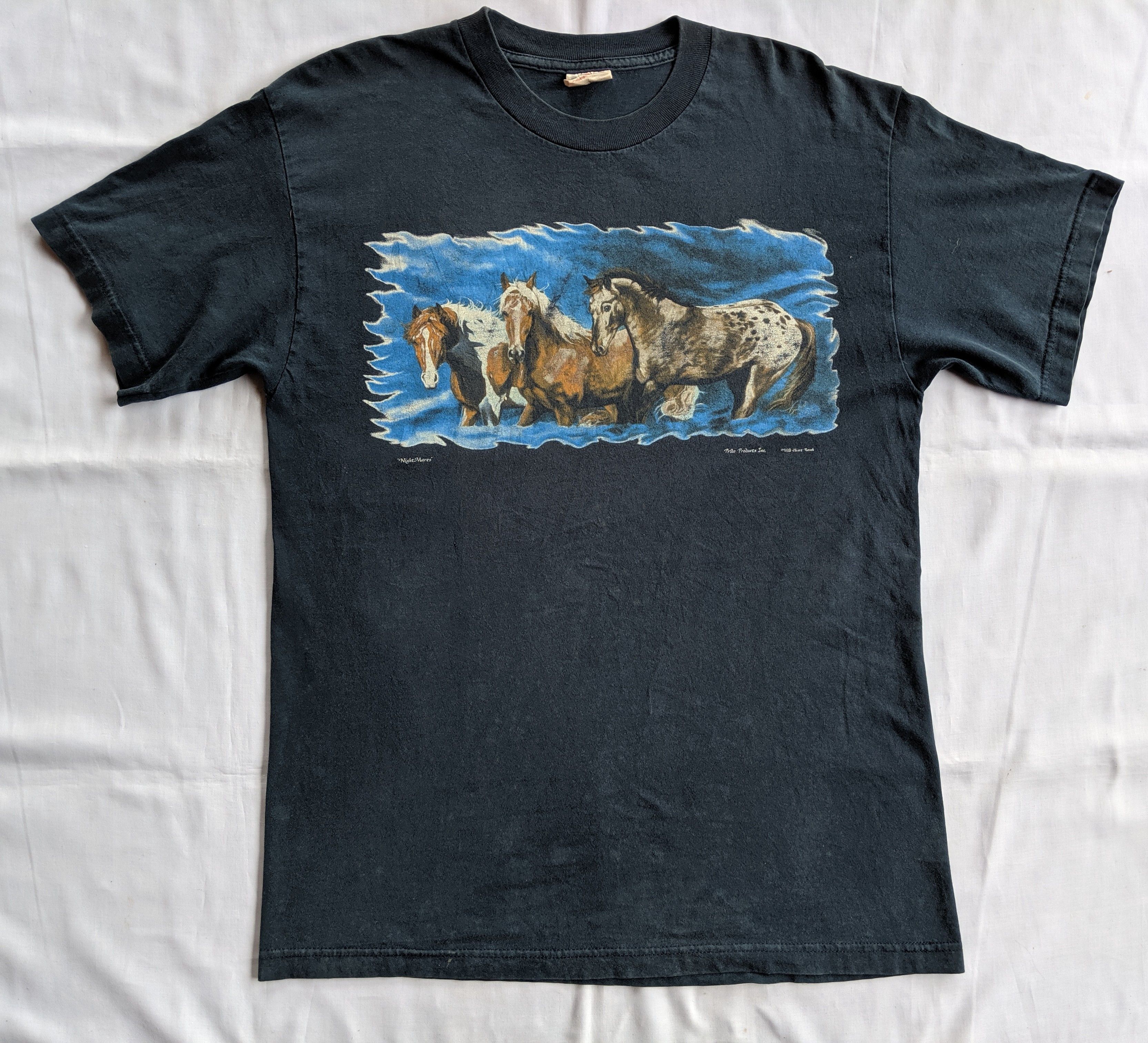 Habitat × Vintage Vintage 90s animal tee/habitat horses art printed Size US L / EU 52-54 / 3 - 2 Thumbnail