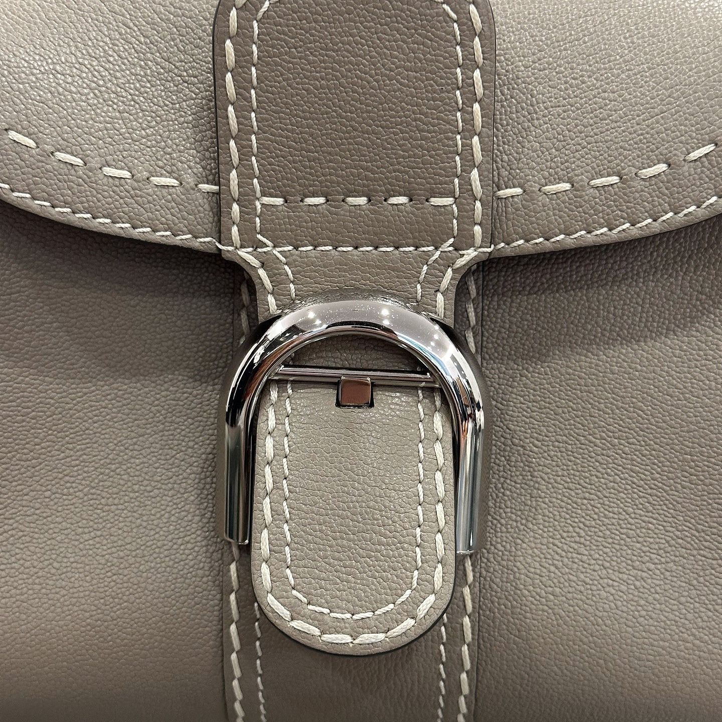 Delvaux Delvaux Brillant Mini Rodeo Calf Handle Bag Taupe Size ONE SIZE - 5 Thumbnail