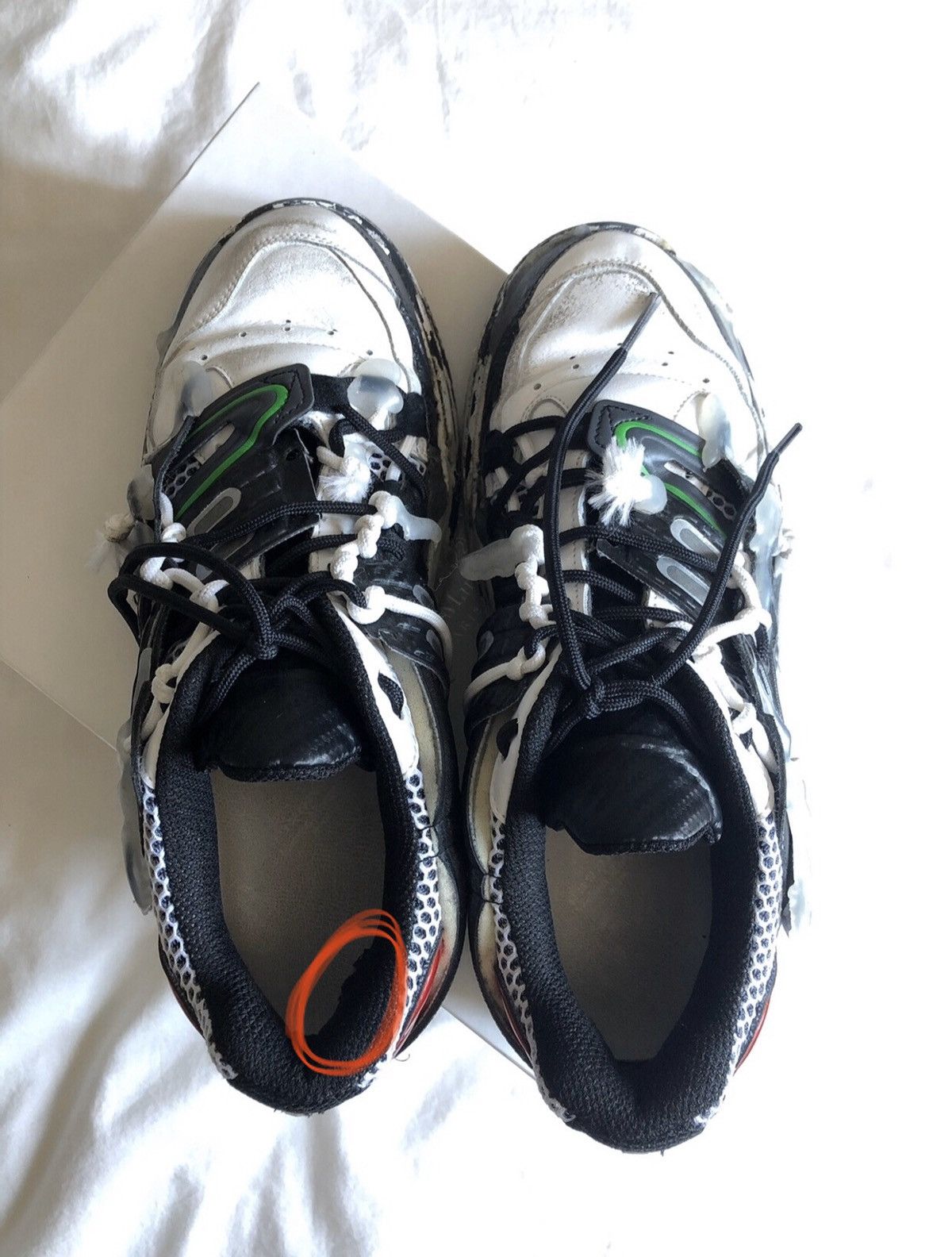 Maison Margiela Sz42 MARGIELA Fusion Low Top Sneakers White Black 