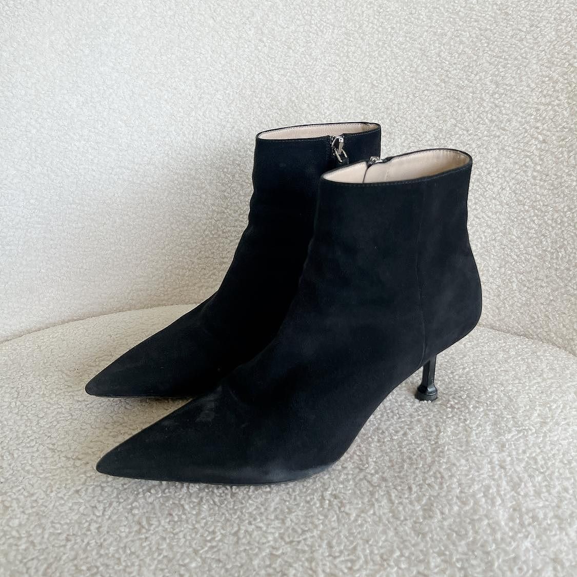 Prada Prada Suede Pointed Toe Kitten Heel Boots Size 36 Size US 6 / IT 36 - 2 Thumbnail