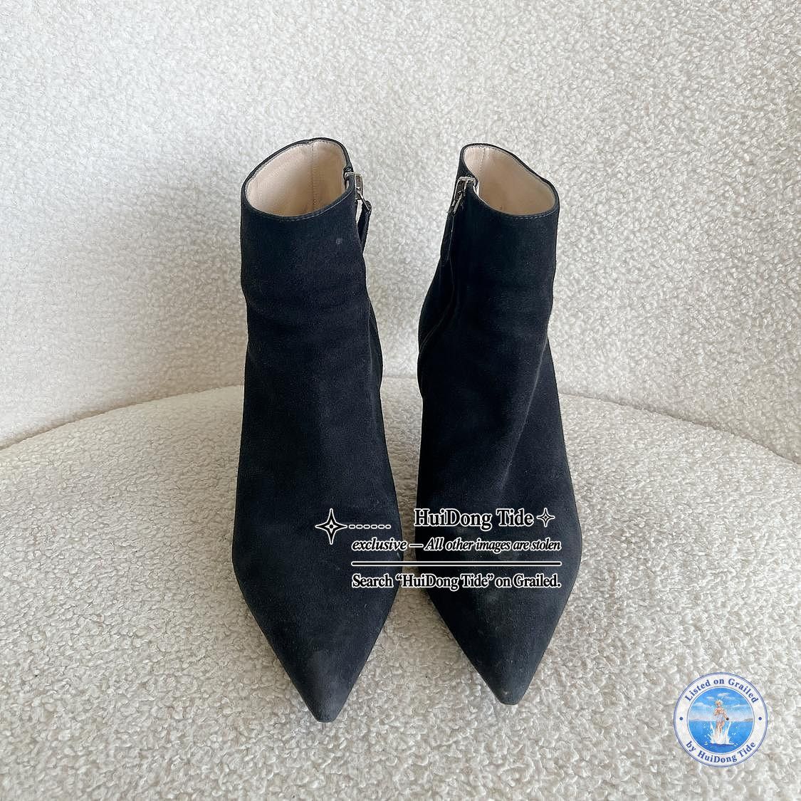 Prada Prada Suede Pointed Toe Kitten Heel Boots Size 36 Size US 6 / IT 36 - 3 Thumbnail