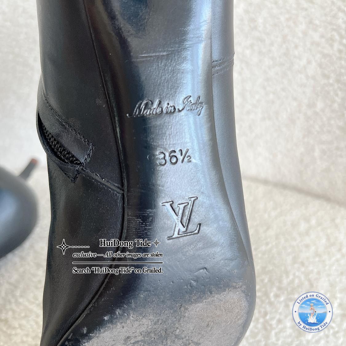 Louis Vuitton Louis Vuitton Black Leather Kitten Heel Ankle Boots 36.5 Size US 6.5 / IT 36.5 - 6 Thumbnail