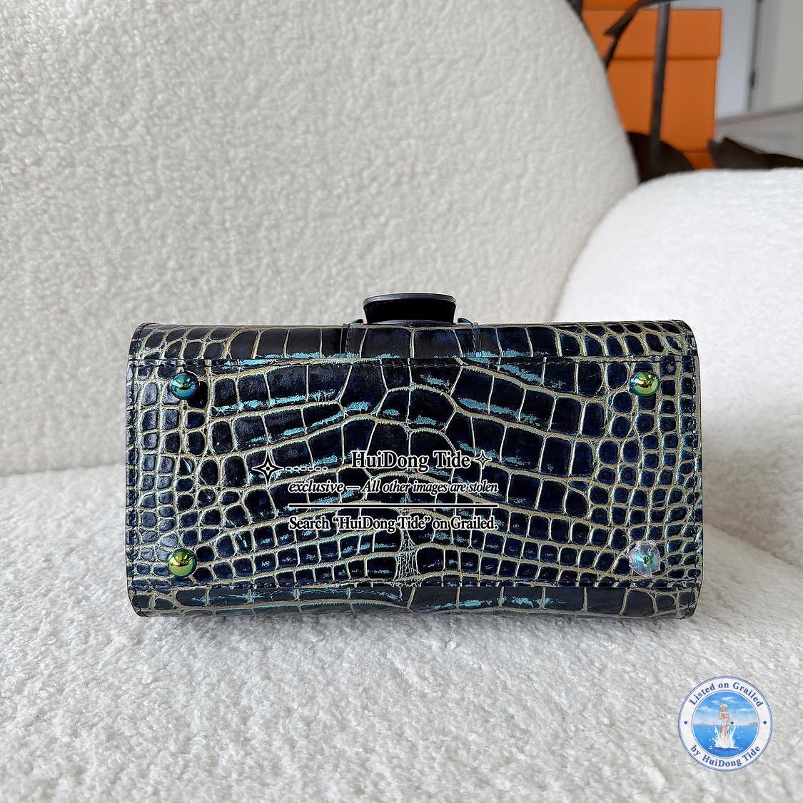 Delvaux Delvaux Brillant Crocodile Embossed Handle Bag ONE SIZE Size ONE SIZE - 6 Thumbnail