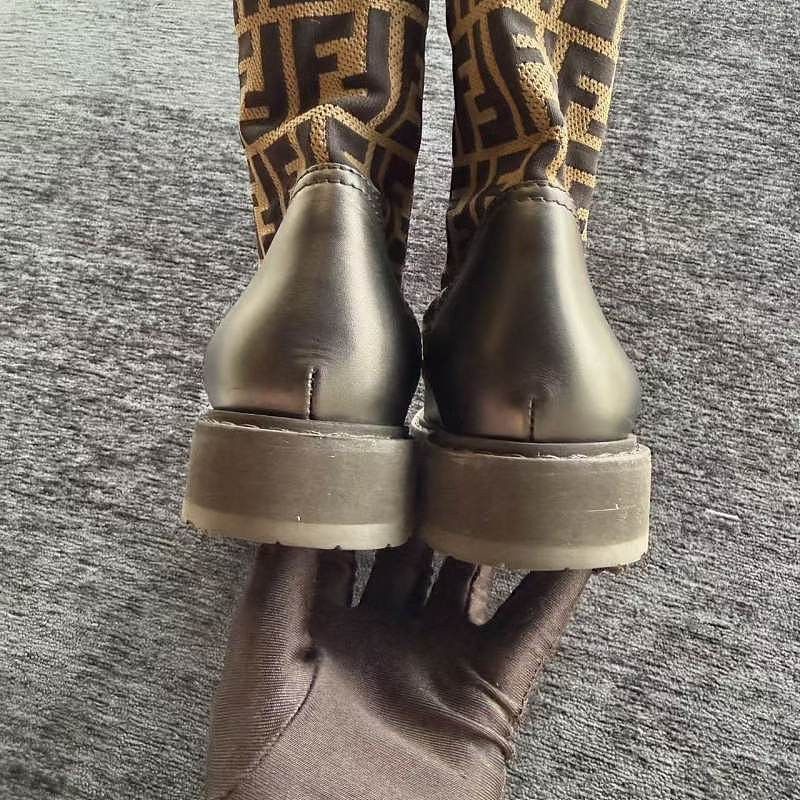 Fendi Fendi FF Logo Leather Lace Up Boots Size 35 Size US 5 / IT 35 - 4 Thumbnail