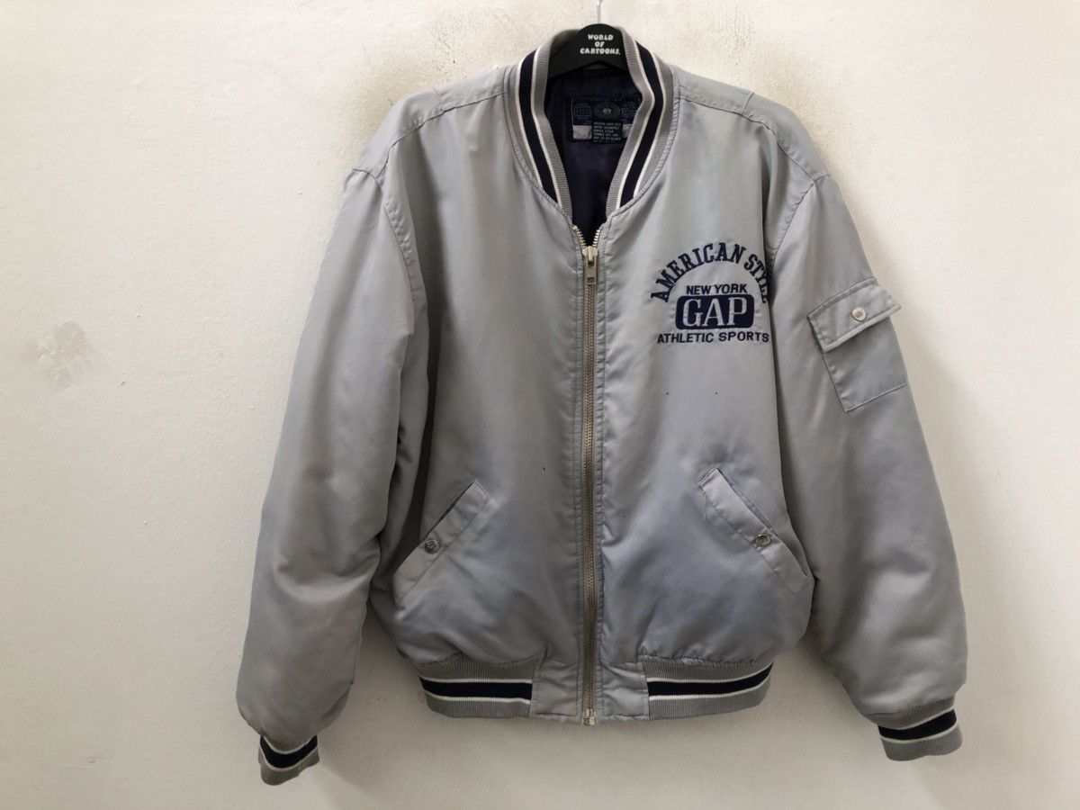Gap × Vintage The Iconic Vintage Gap 90s Spellout Bomber Jacket Size US L / EU 52-54 / 3 - 4 Thumbnail