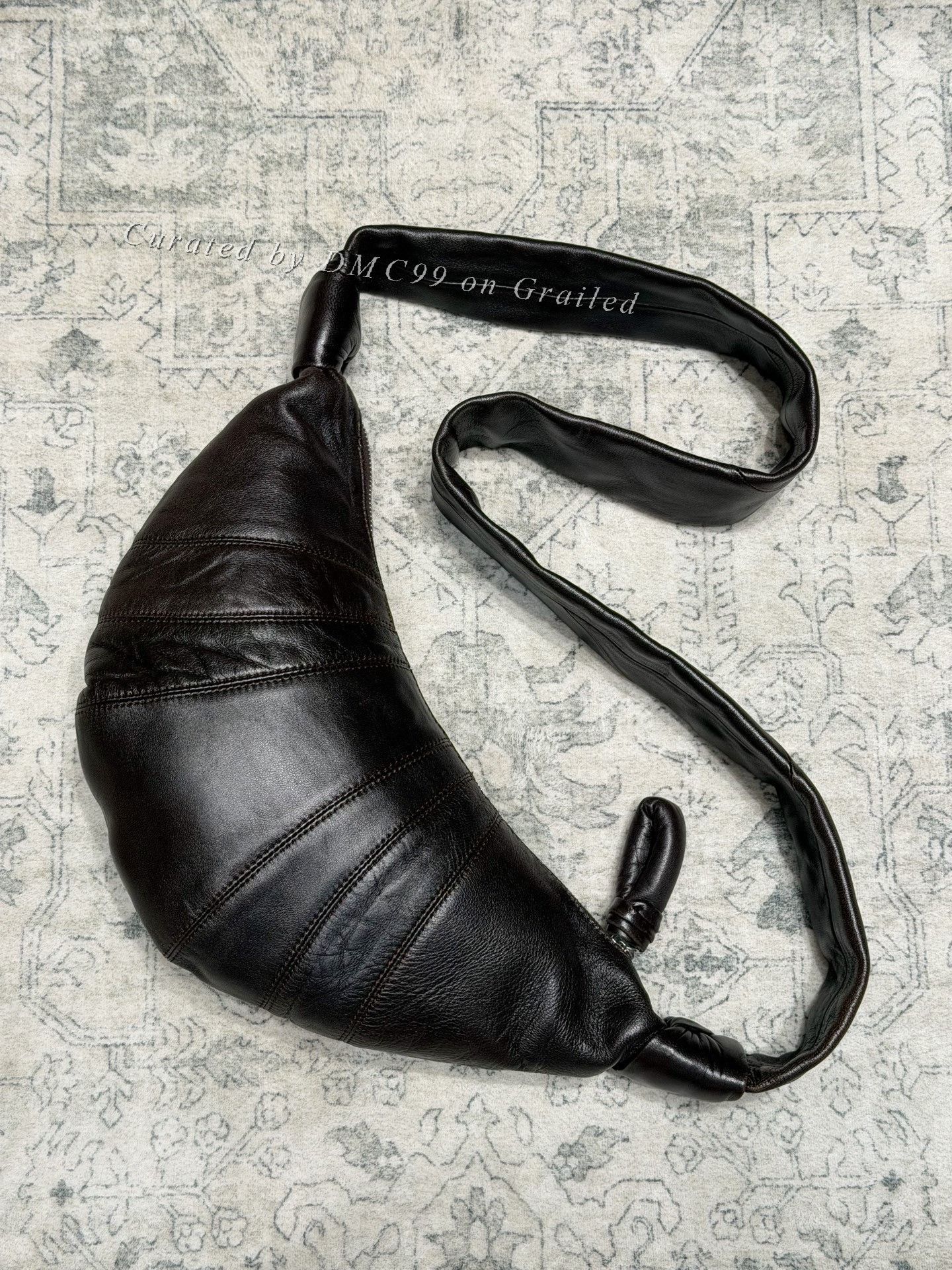 Lemaire Lemaire Small Black Leather Croissant Bag Size ONE SIZE - 2 Thumbnail