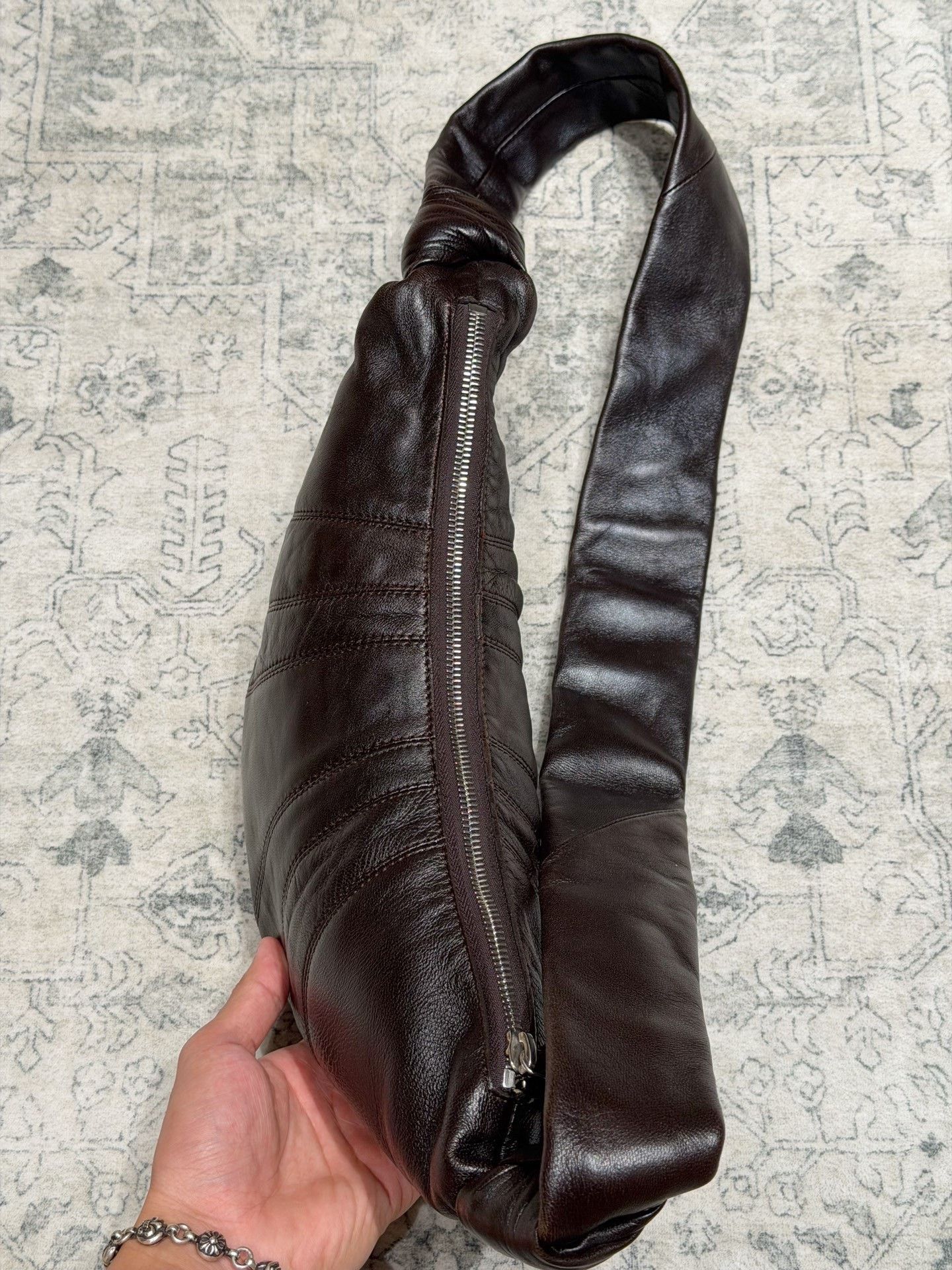 Lemaire Lemaire Small Black Leather Croissant Bag Size ONE SIZE - 3 Thumbnail