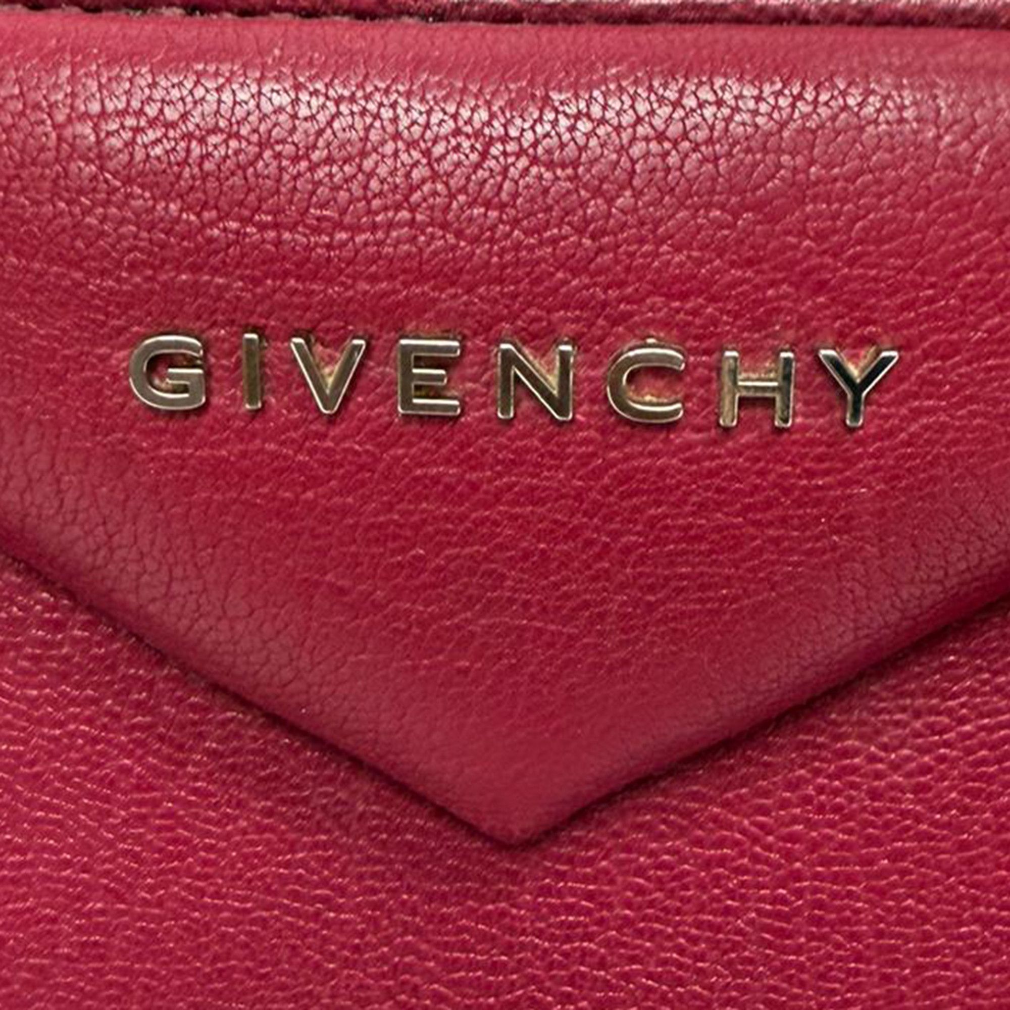 Givenchy Givenchy Small Antigona Top Handle Bag in Burgundy Goat Leat Size ONE SIZE - 2 Thumbnail