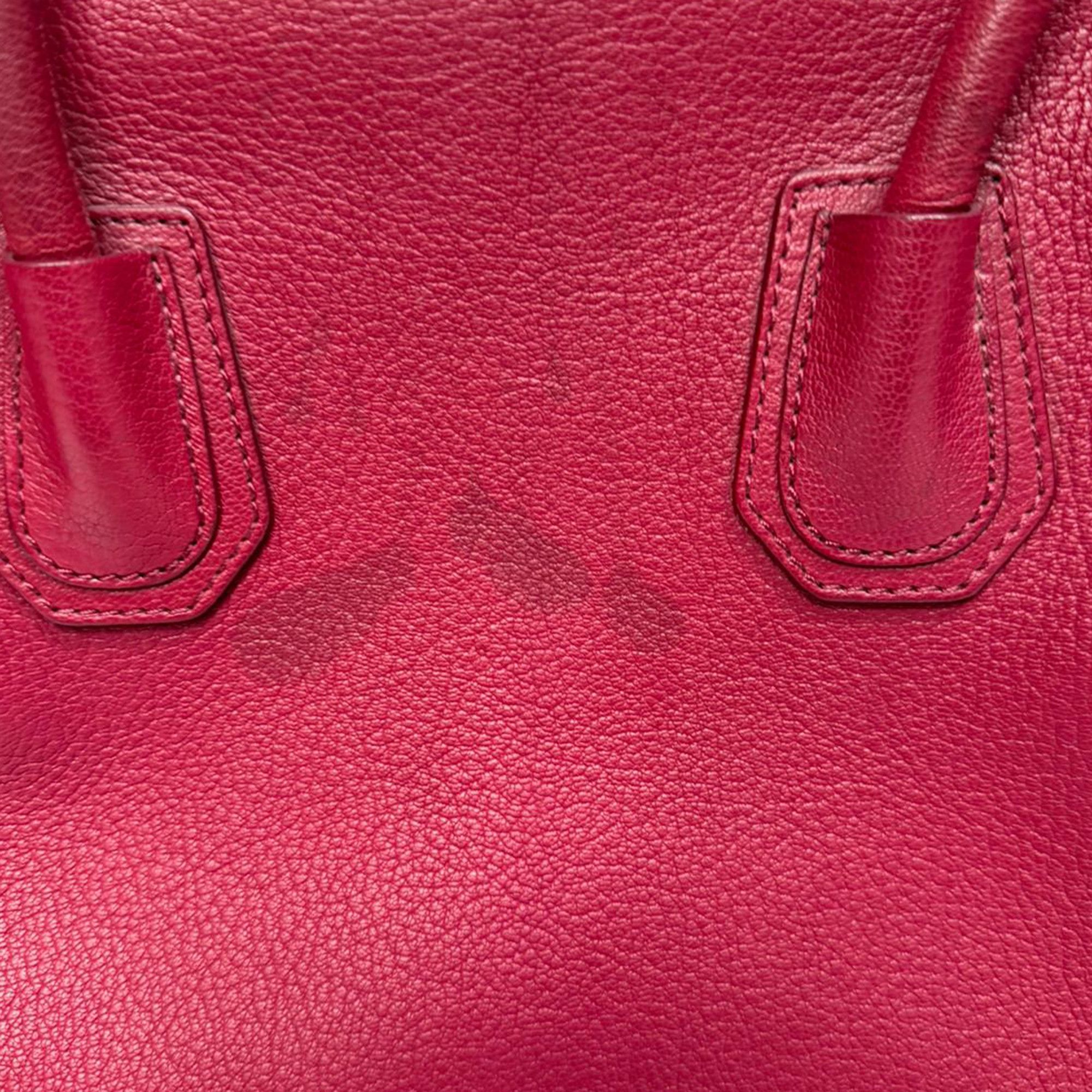 Givenchy Givenchy Small Antigona Top Handle Bag in Burgundy Goat Leat Size ONE SIZE - 5 Thumbnail
