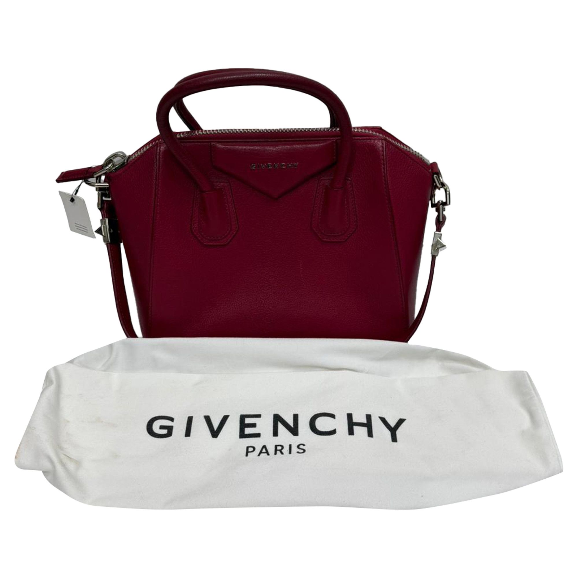 Givenchy Givenchy Small Antigona Top Handle Bag in Burgundy Goat Leat Size ONE SIZE - 10 Thumbnail
