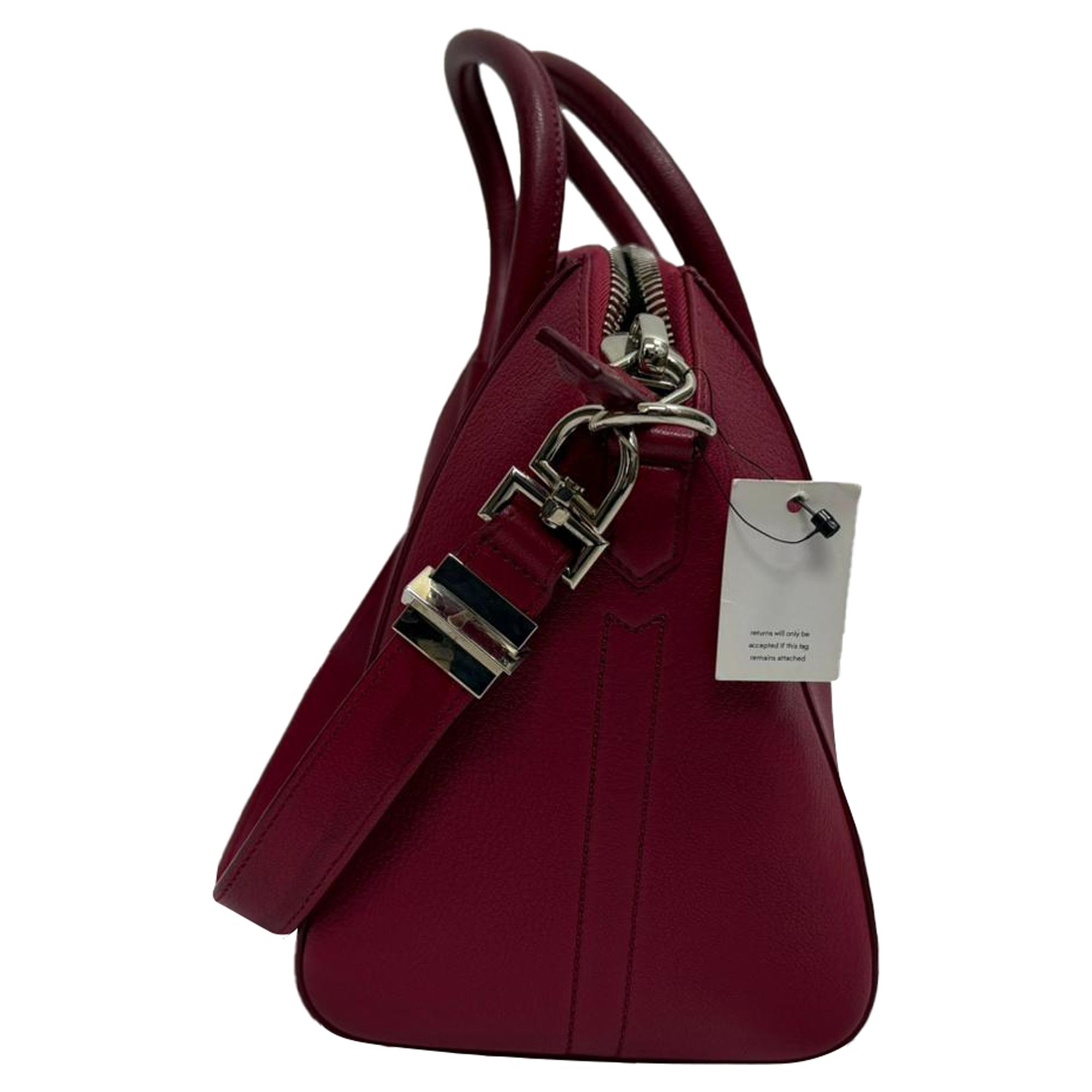 Givenchy Givenchy Small Antigona Top Handle Bag in Burgundy Goat Leat Size ONE SIZE - 7 Thumbnail