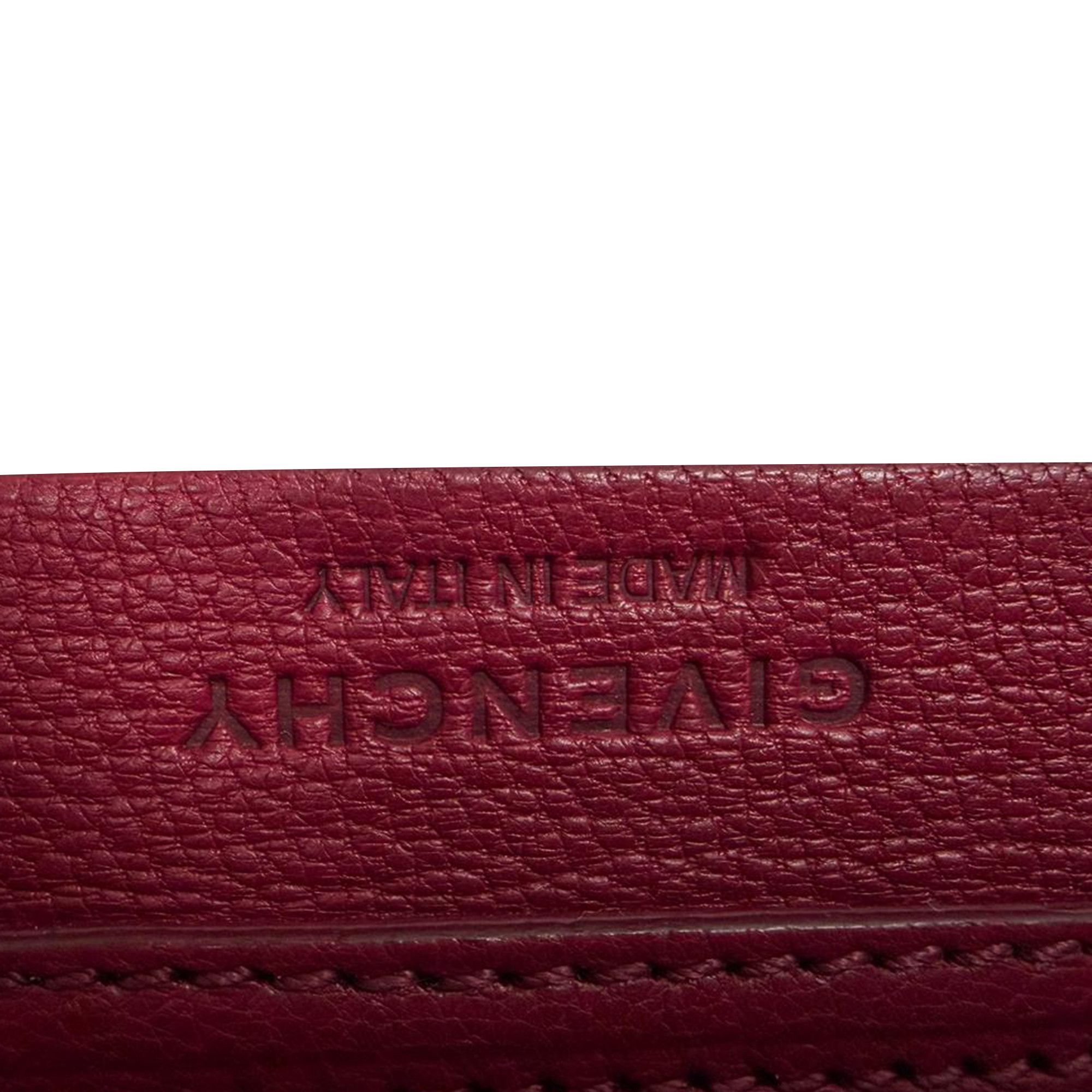 Givenchy Givenchy Small Antigona Top Handle Bag in Burgundy Goat Leat Size ONE SIZE - 8 Thumbnail