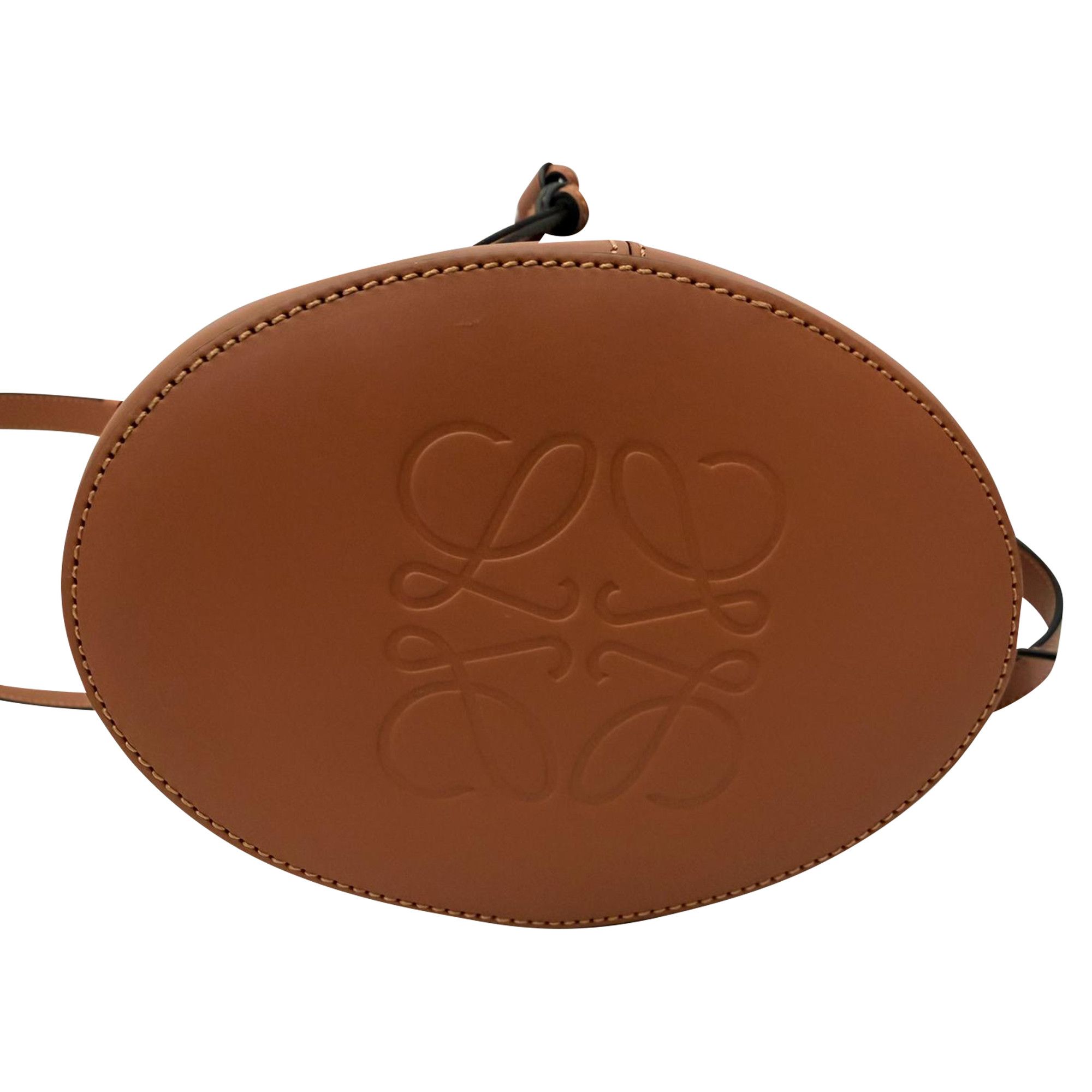Loewe Loewe Small Balloon Bucket Bag in Black and Brown Leather Size ONE SIZE - 7 Thumbnail