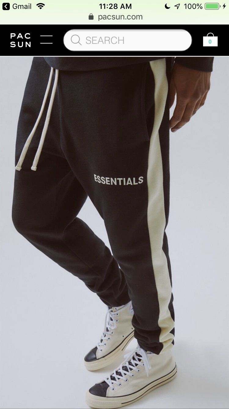 FOG Essentials Side Stripe Sweatpants M-