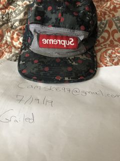 Supreme Zebra Side Camp Cap Blue Black fw12 BRAND NEW nwt hat box logo cdg  camo