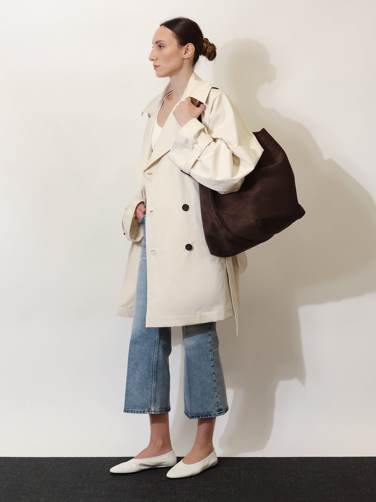 Toteme Suede Belted Tote Shoulder Bag Size ONE SIZE - 2 Thumbnail