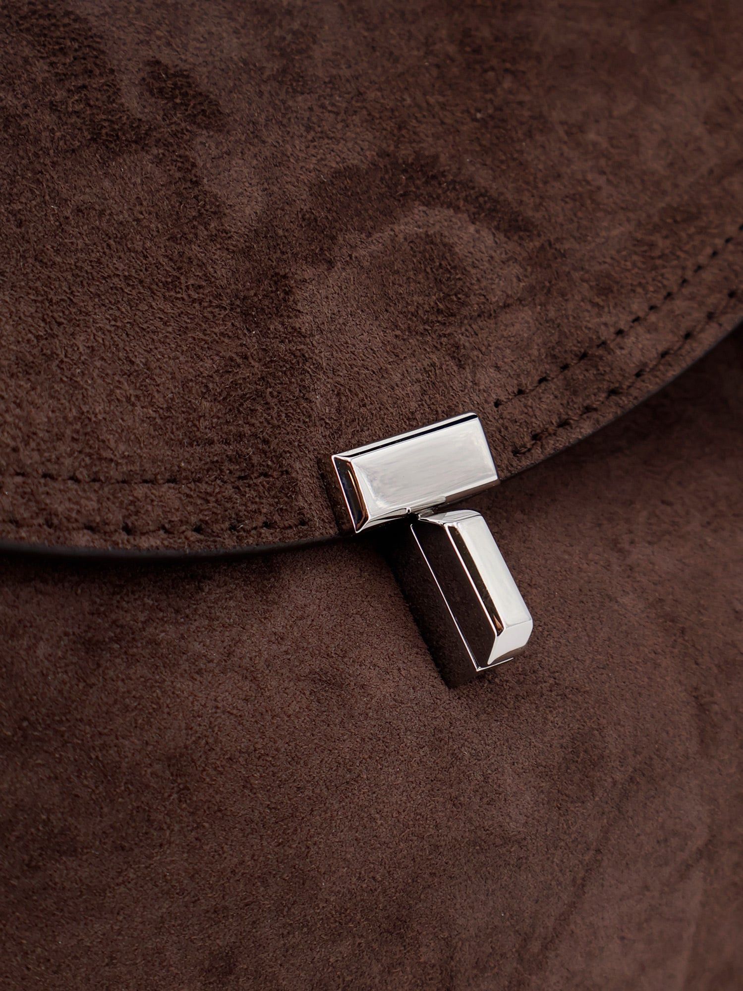 Toteme T-Lock Suede Handbag Size ONE SIZE - 5 Thumbnail