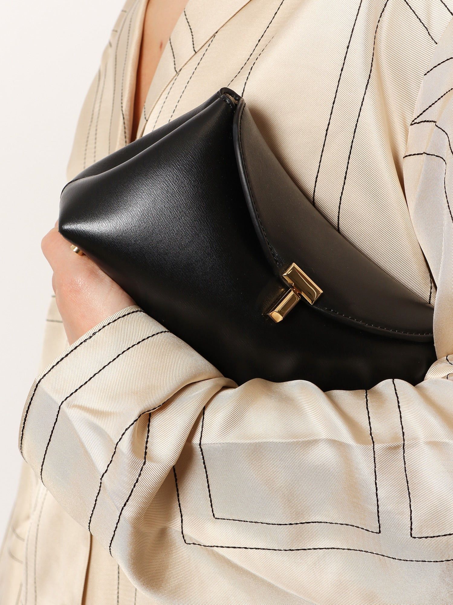 Toteme Mini T-Lock Leather Clutch Size ONE SIZE - 2 Thumbnail