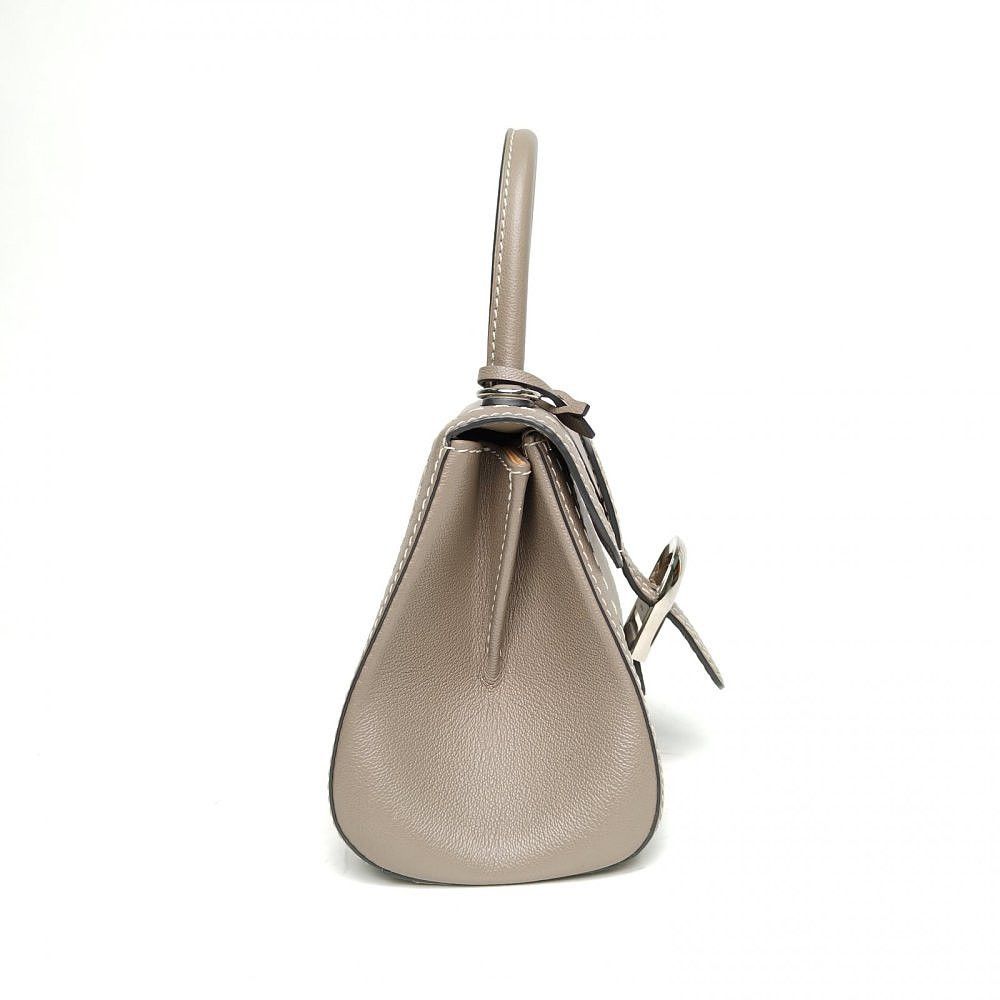 Delvaux Delvaux Brillant Mini Leather Handbag Gray Size ONE SIZE - 6 Thumbnail