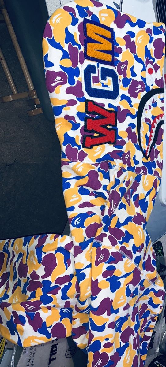 Bape BAPE Los Angeles Camo Shark Hoodie XXL(2008) #MCS-00119 Size US XXL / EU 58 / 5 - 3 Thumbnail