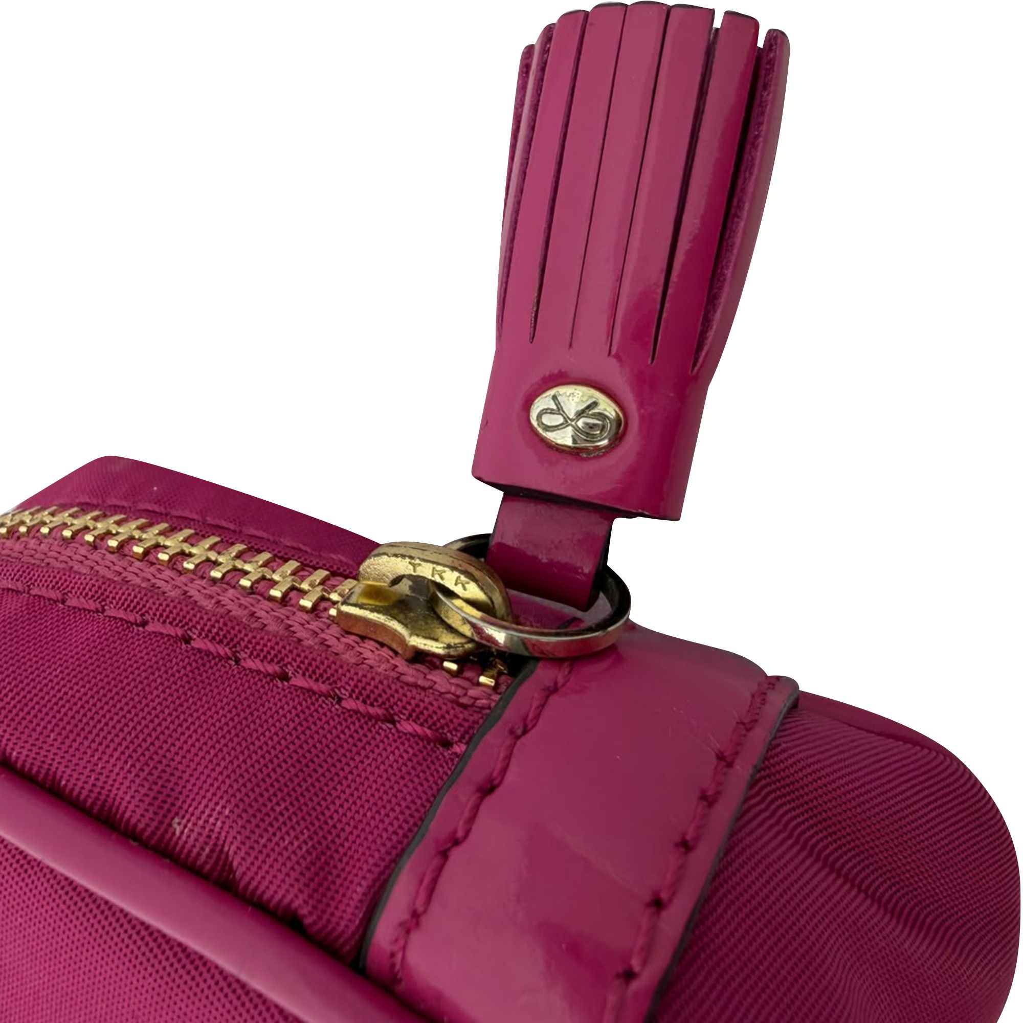 Anya Hindmarch Anya Hindmarch Zipped Camera Pouch Bag in Pink Nylon Size ONE SIZE - 4 Thumbnail