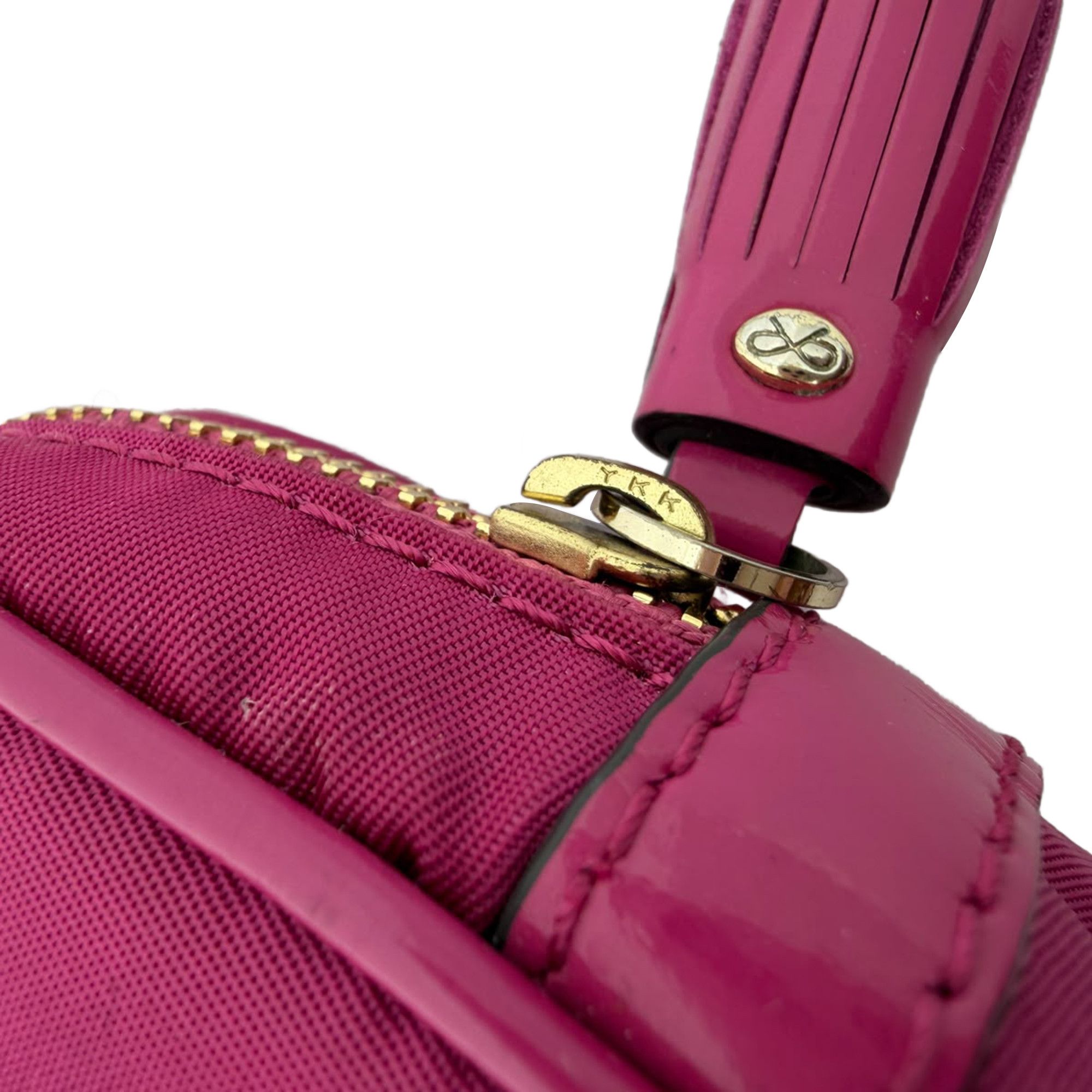 Anya Hindmarch Anya Hindmarch Zipped Camera Pouch Bag in Pink Nylon Size ONE SIZE - 5 Thumbnail