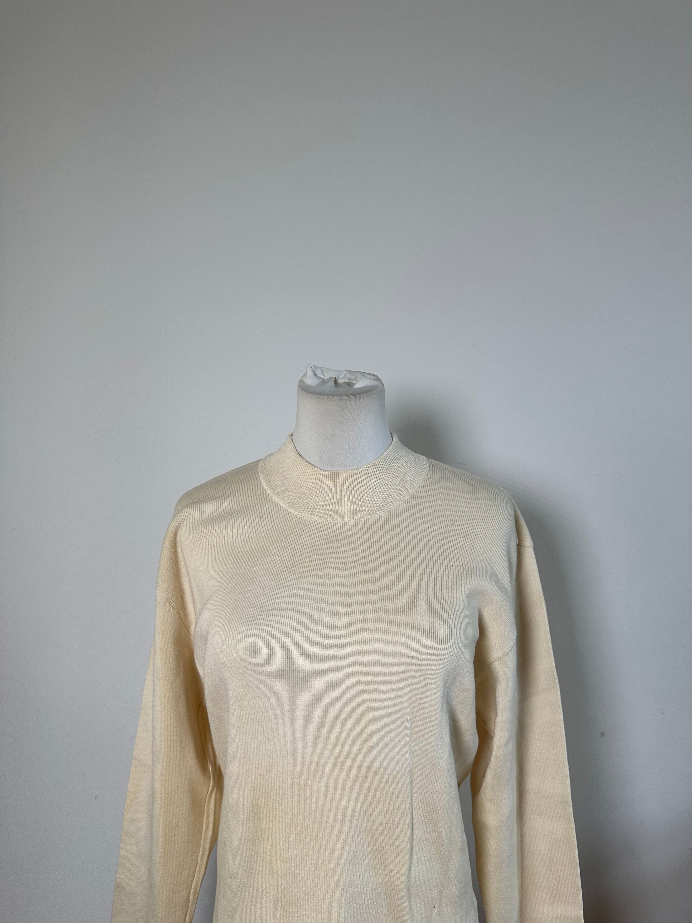 Issey Miyake Vintage Plantation by Cotton Knit Pullover Cream M Size ONE SIZE - 7 Thumbnail