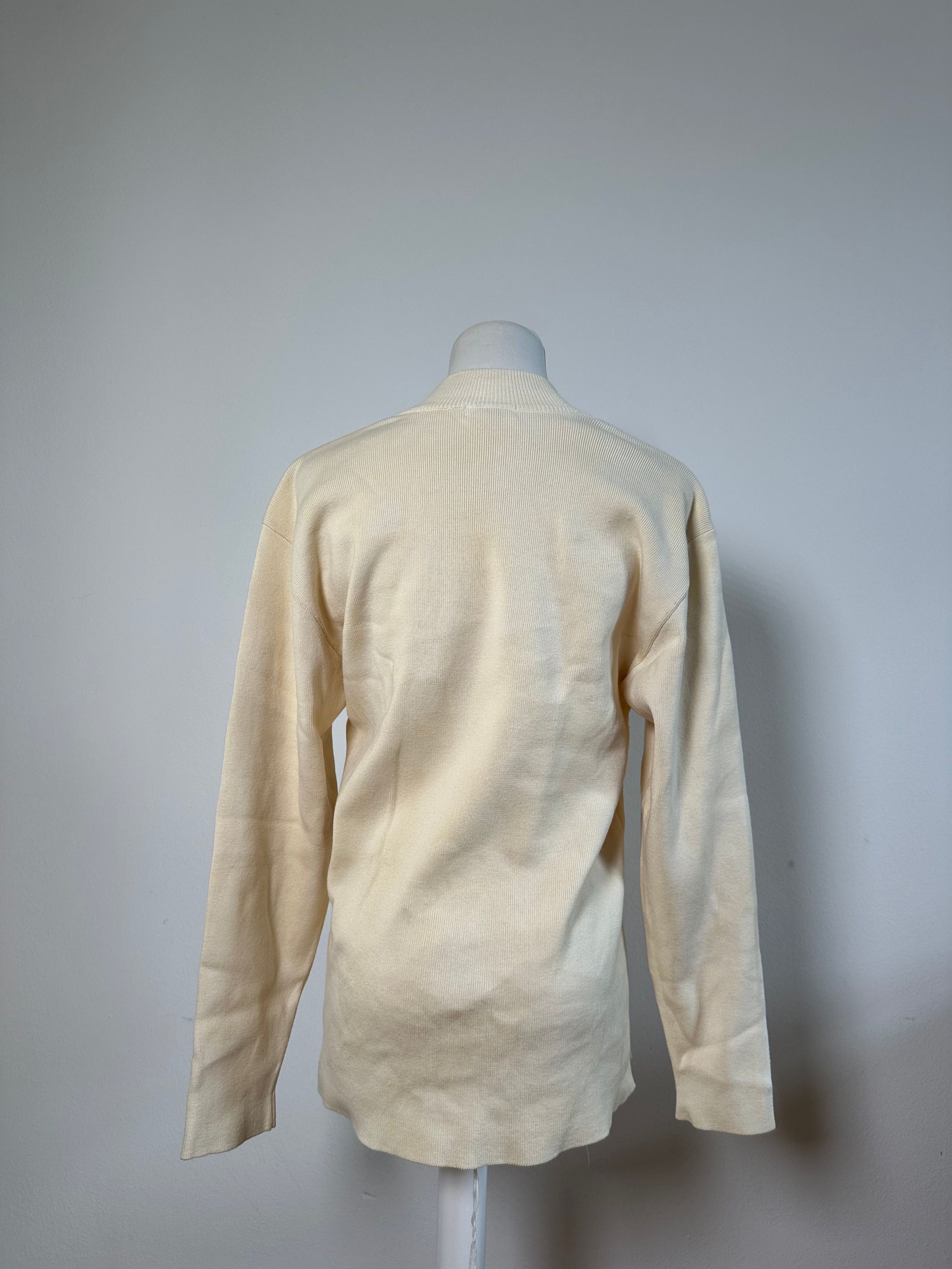 Issey Miyake Vintage Plantation by Cotton Knit Pullover Cream M Size ONE SIZE - 3 Thumbnail