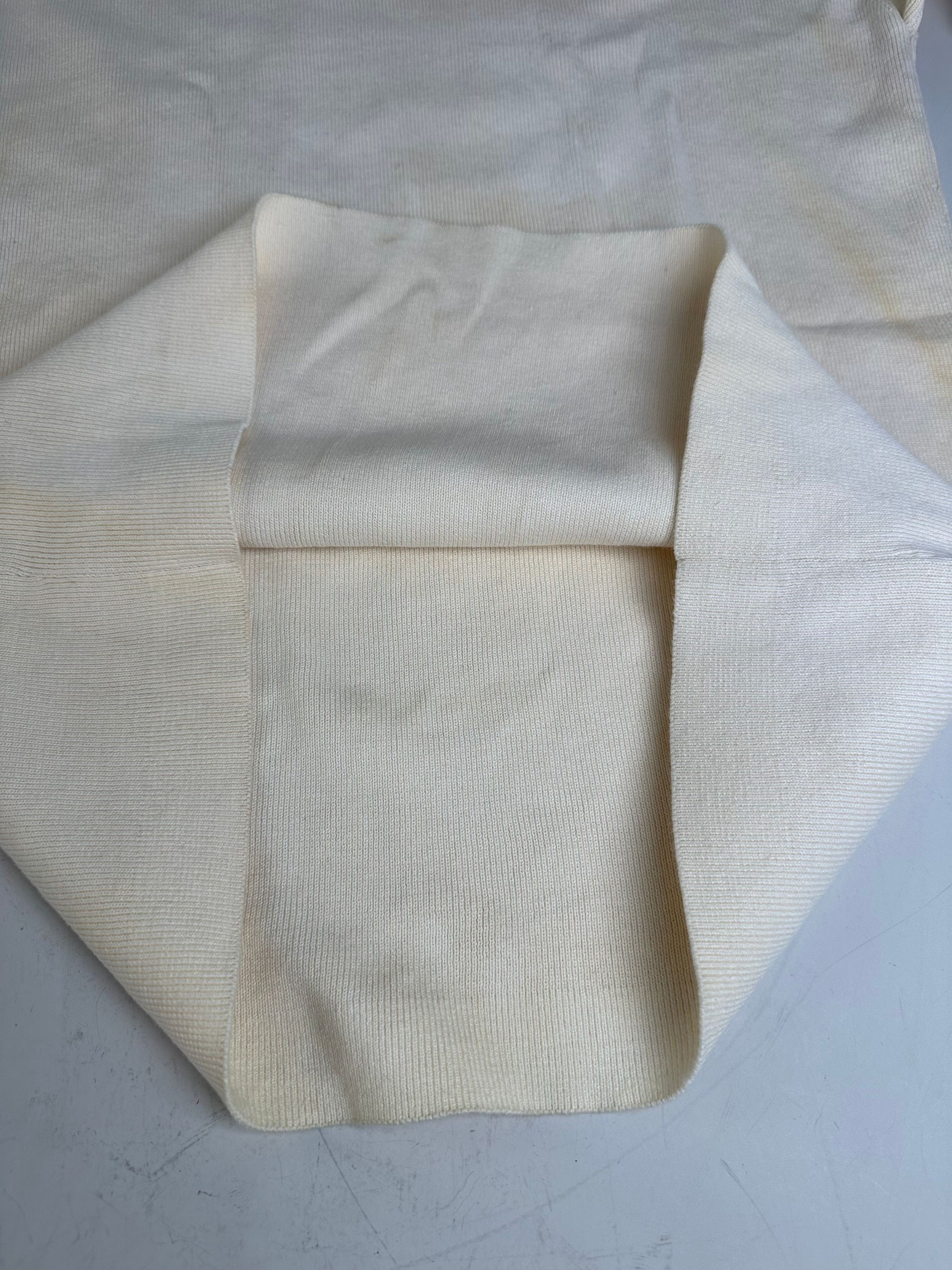 Issey Miyake Vintage Plantation by Cotton Knit Pullover Cream M Size ONE SIZE - 8 Thumbnail