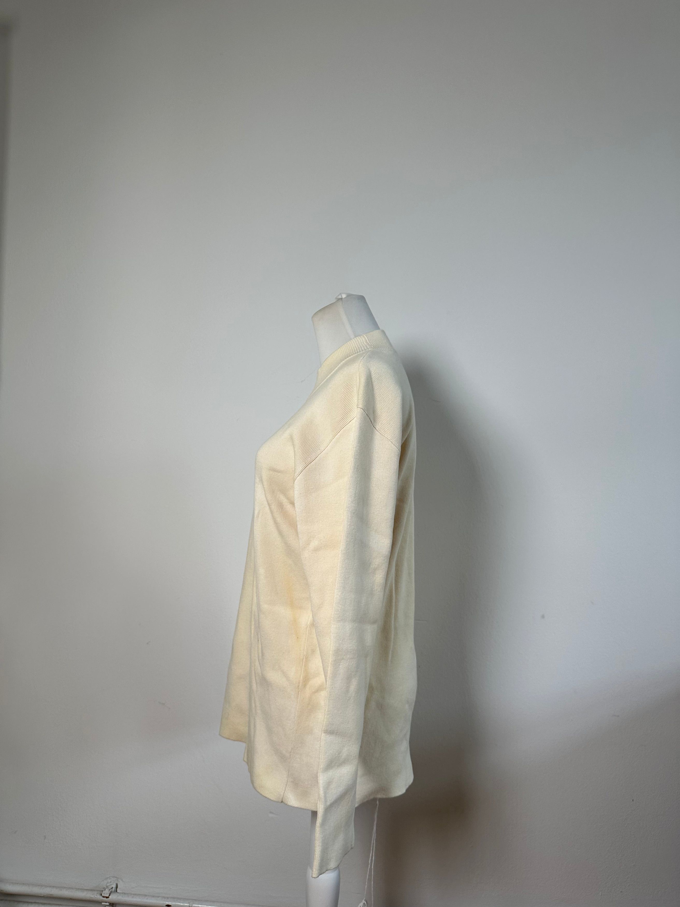 Issey Miyake Vintage Plantation by Cotton Knit Pullover Cream M Size ONE SIZE - 2 Thumbnail