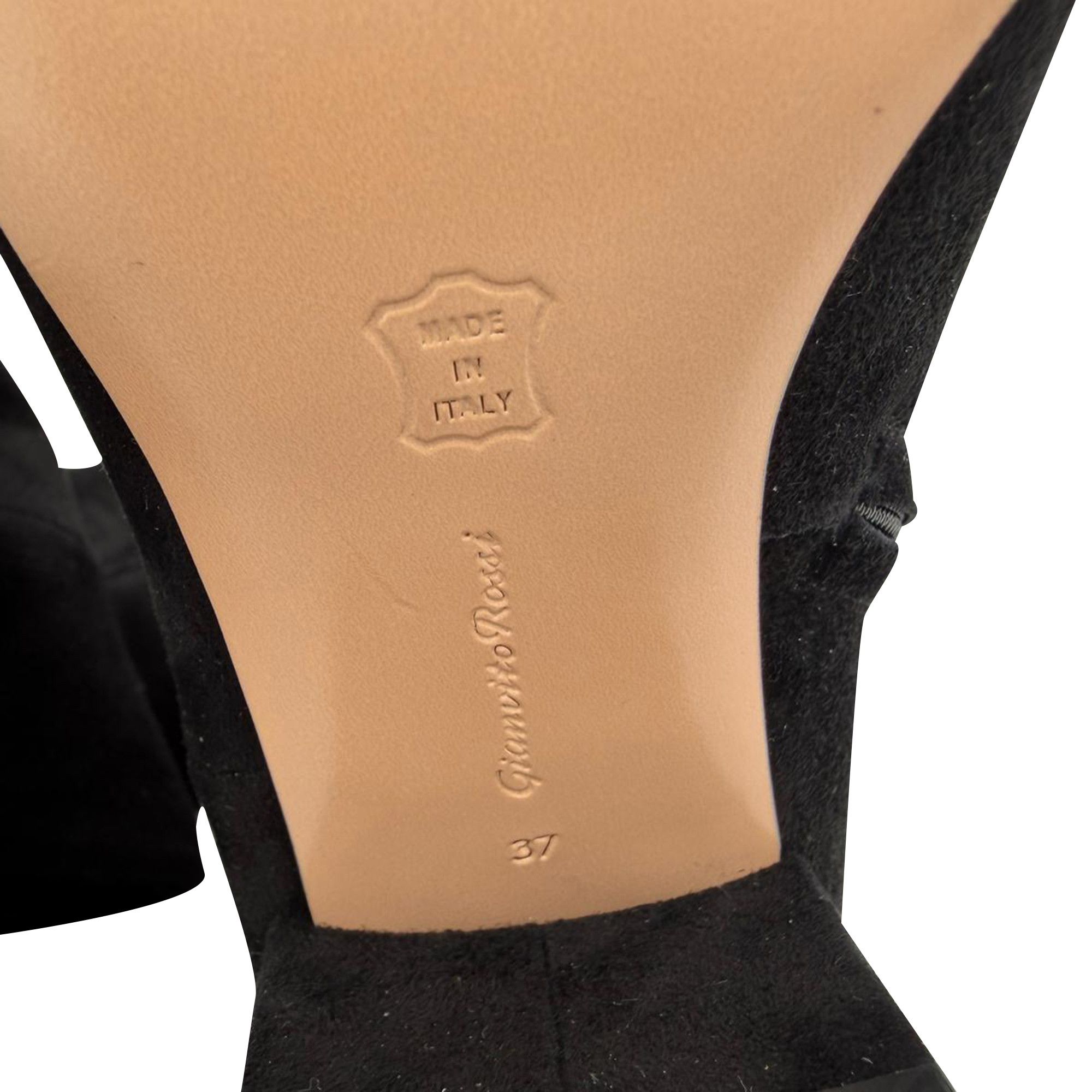 Gianvito Rossi Gianvito Rossi Block-Heel Knee-High Boots in Black Suede Size US 7 / IT 37 - 11 Thumbnail