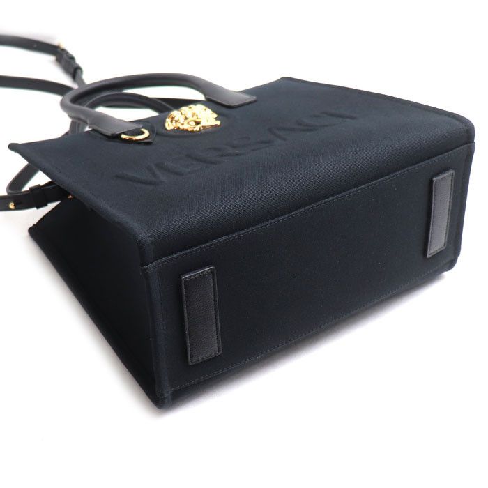 Versace Versace Versace La Medusa Cotton Canvas Leather Handbag Leather Handbag 1005861-1A03095_DTU_UNICA_1B00V DUTY FREE for USA Size ONE SIZE - 3 Thumbnail