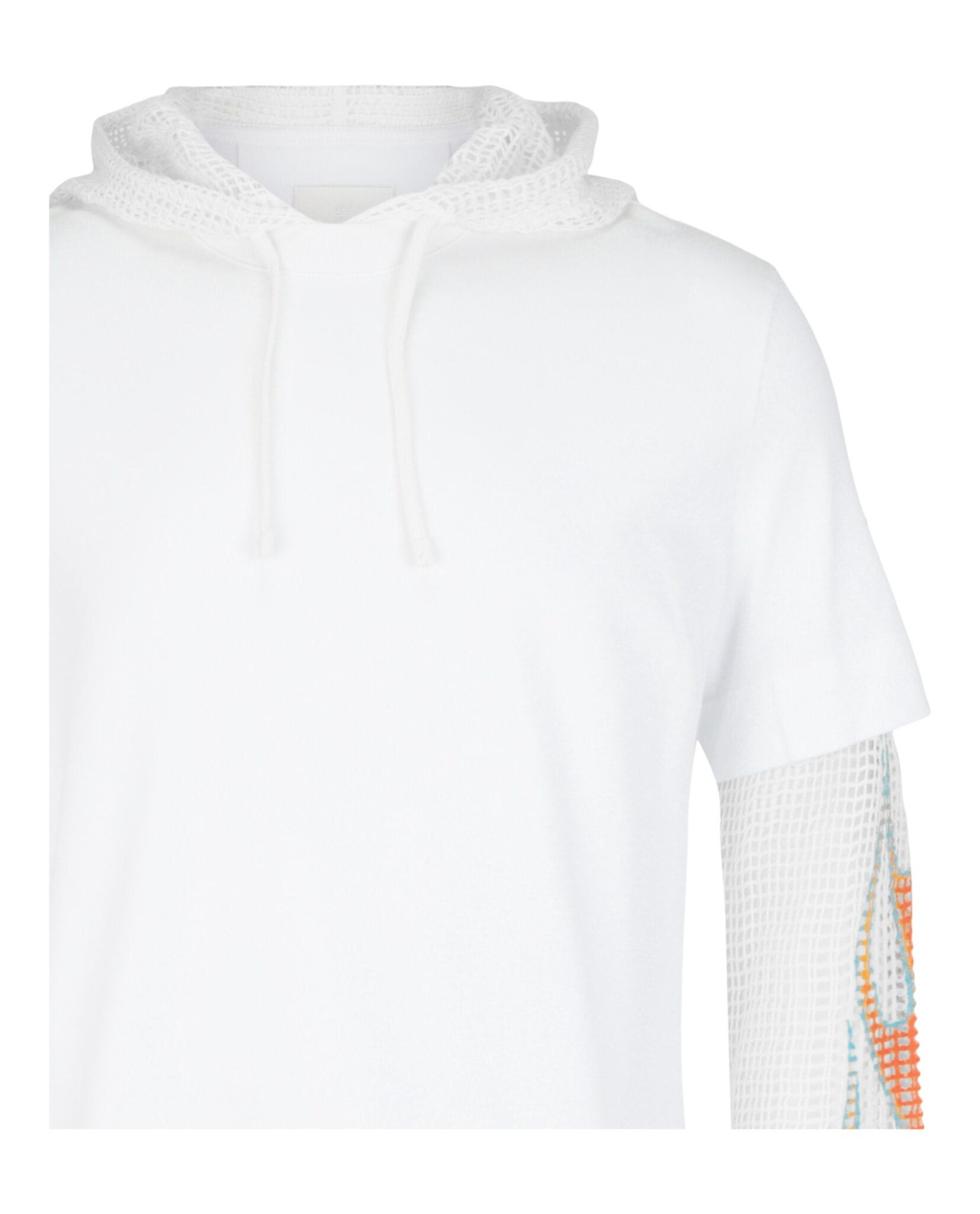 Givenchy Overlapped Hooded T-Shirt In Cotton and Mesh Size US M / EU 48-50 / 2 - 3 Thumbnail