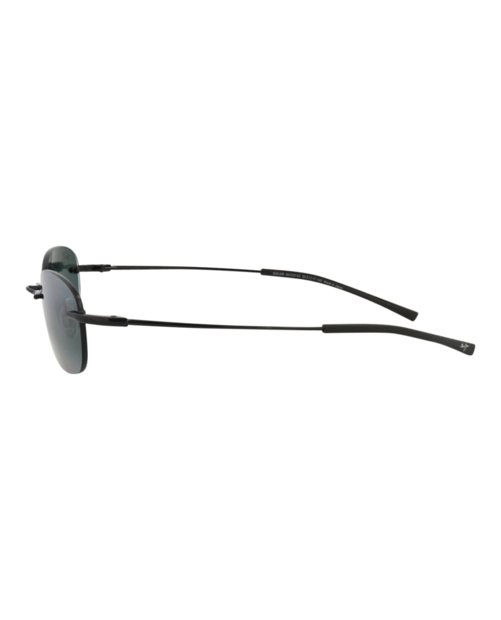 Round-Frame Memory Metal Sunglasses in Black, Men's — image 3 of 4