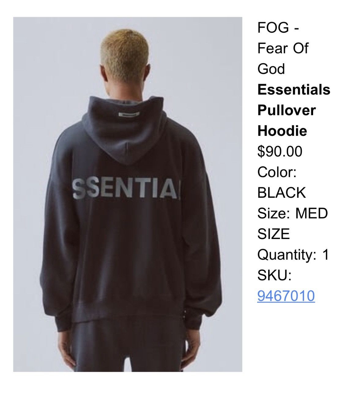 Fear of God × Pacsun Fear of God Essentials Reflective Hoodie | Grailed