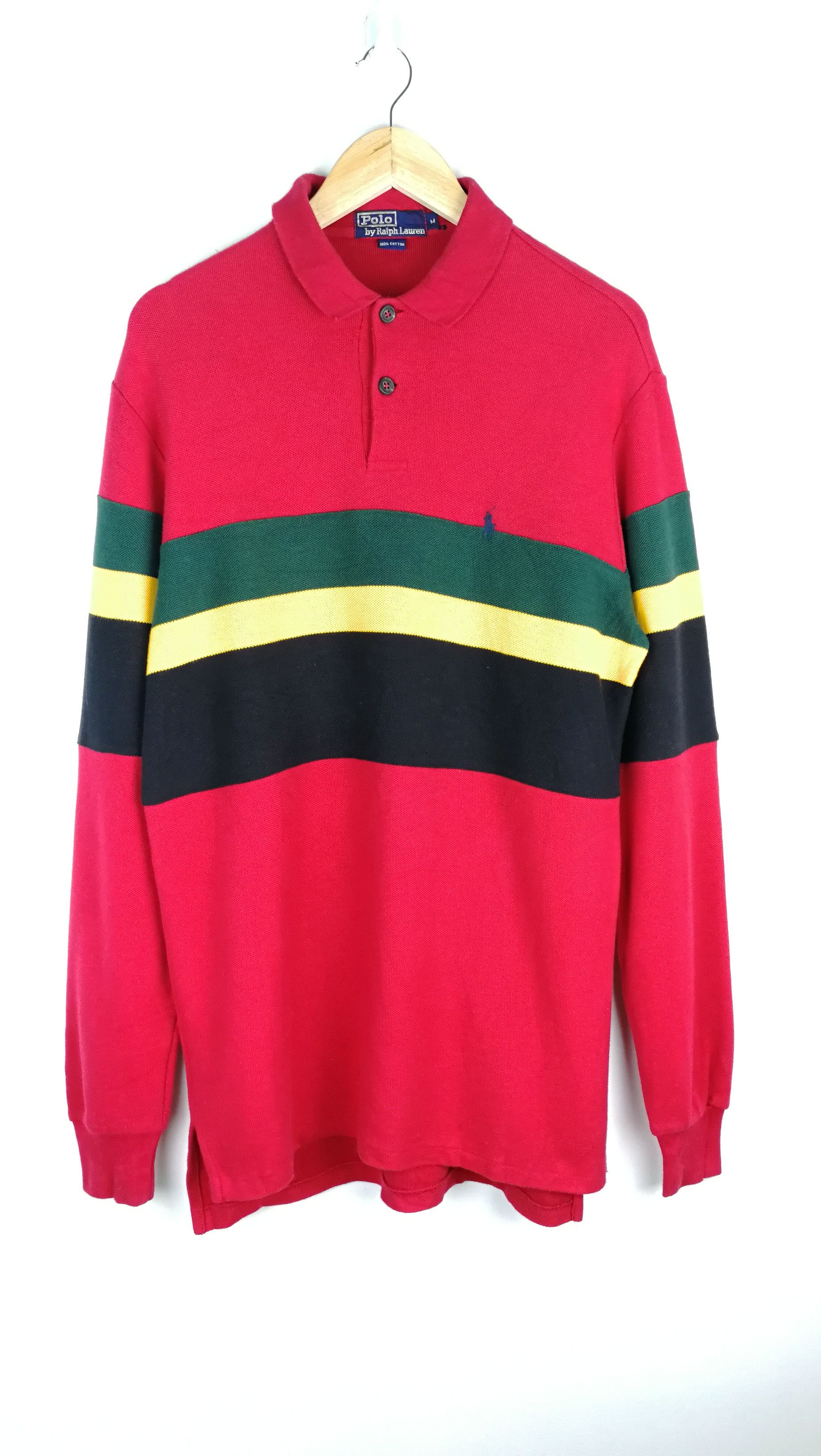 Vintage Vintage Polo Ralph Lauren small pony Striped Collar Shirt Size US L / EU 52-54 / 3 - 8 Thumbnail
